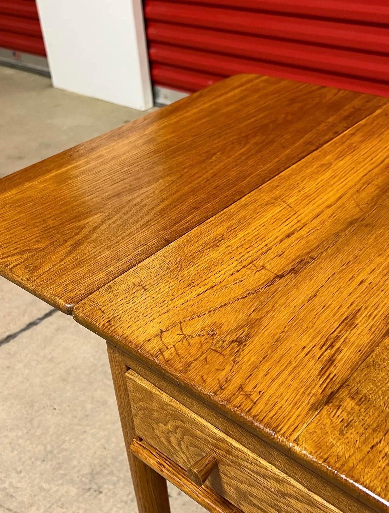1950s Hans Wegner Danish Modern At-33 Oak Sewing Table for Andreas Tuck 6