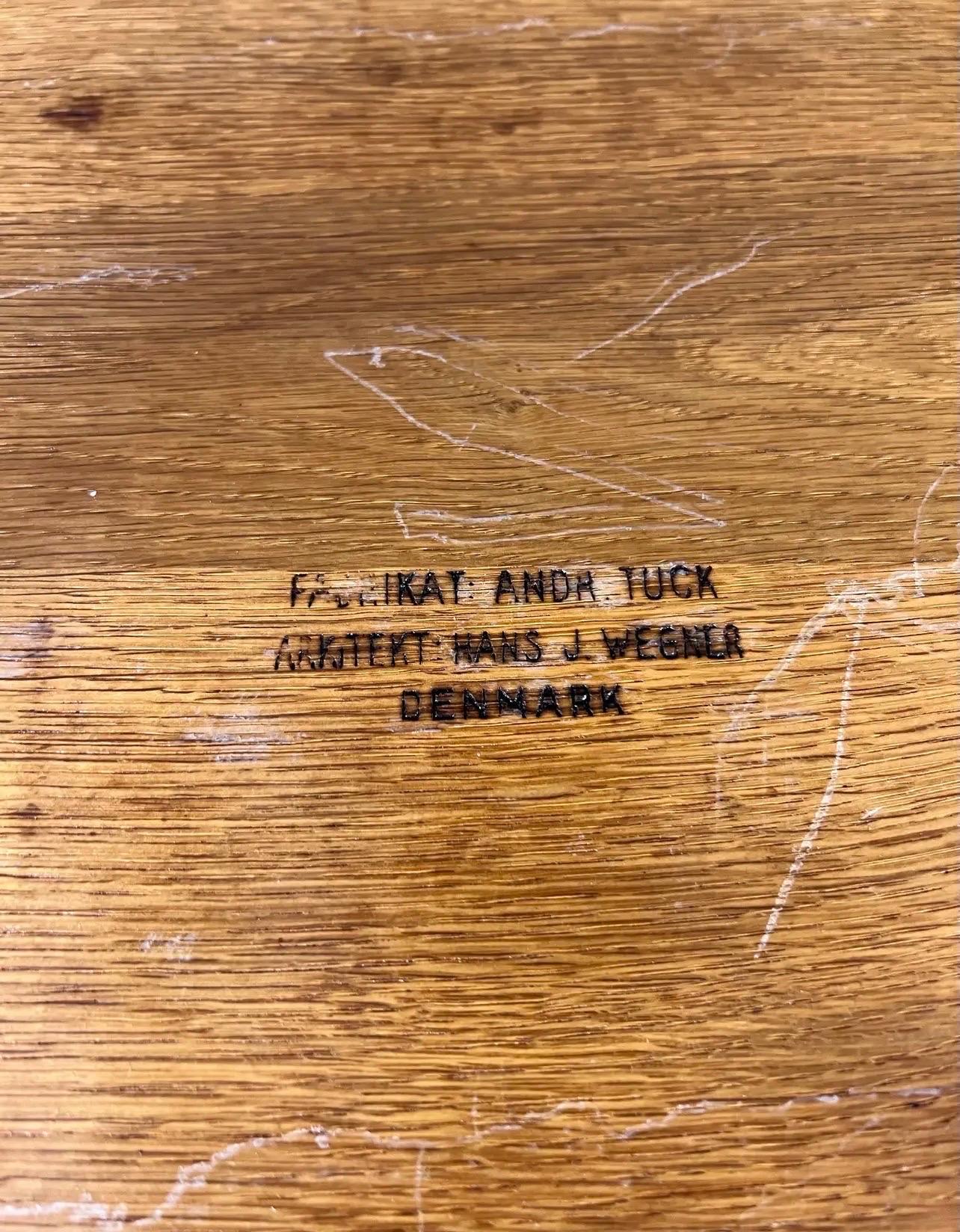 1950s Hans Wegner Danish Modern At-33 Oak Sewing Table for Andreas Tuck 7