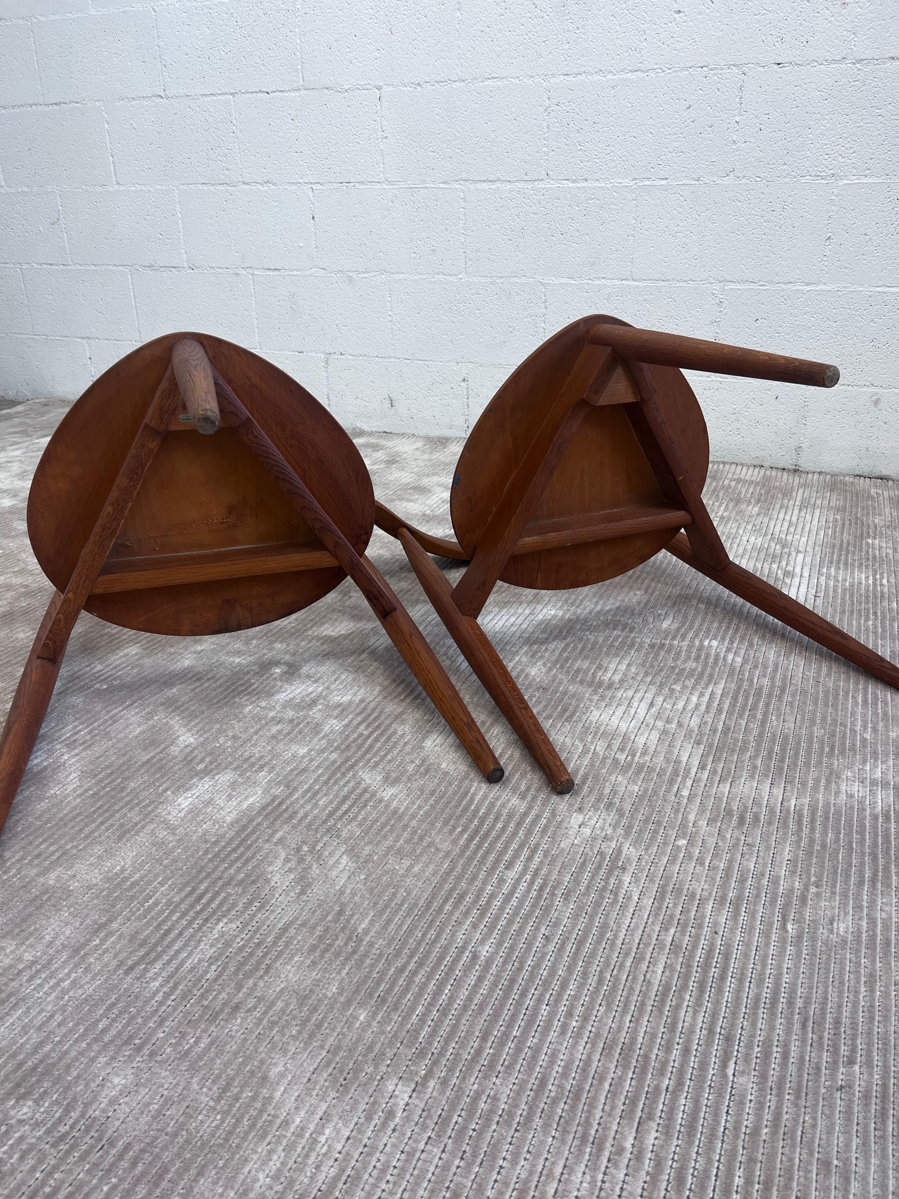 1950s Hans Wegner Heart Dining chairs ILLUMS BOLIGHUS and Fritz Hansen 5