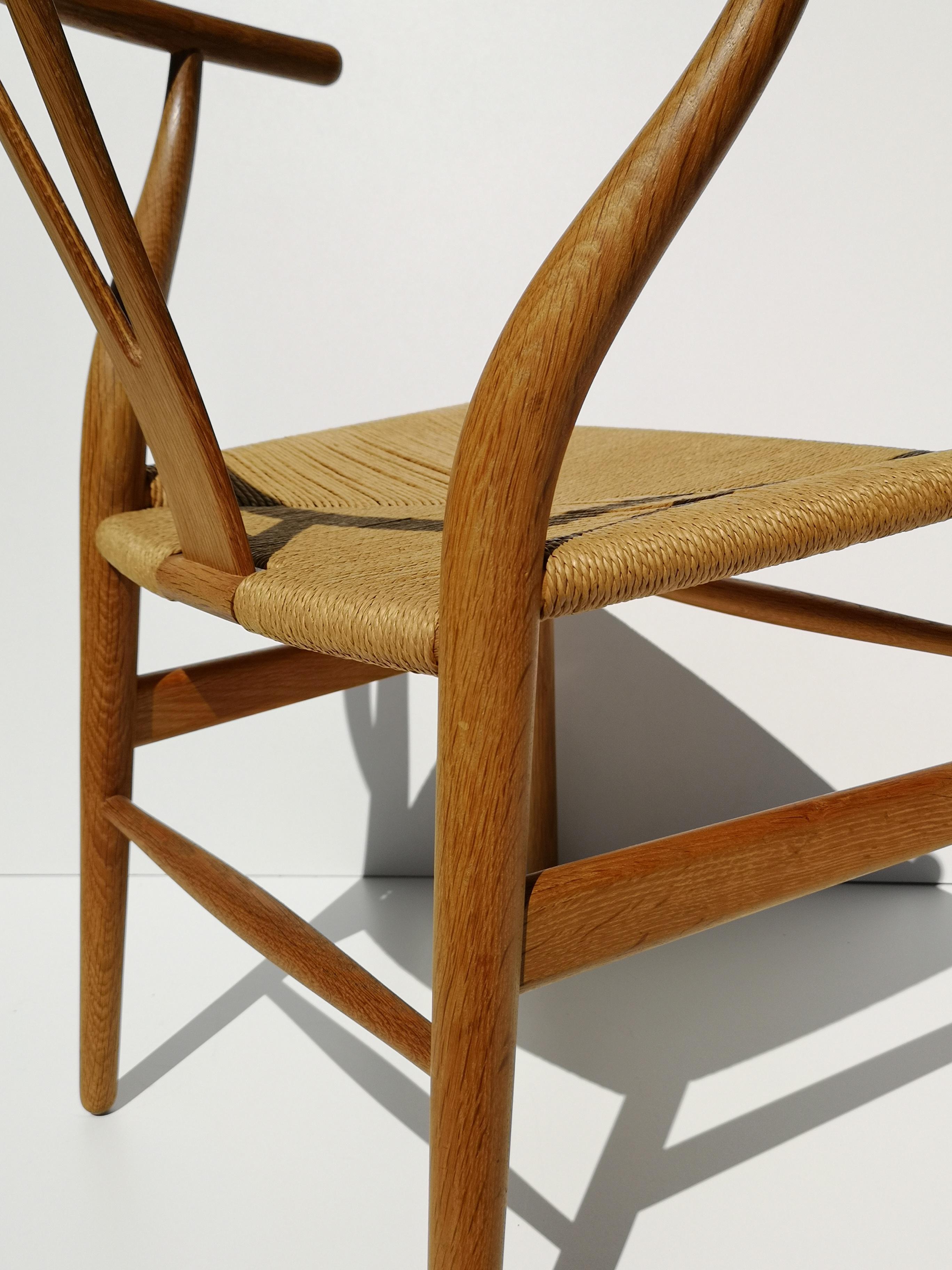 1950s Hans Wegner Oak CH24 Wishbone Chair for Carl Hansen Four Available 4
