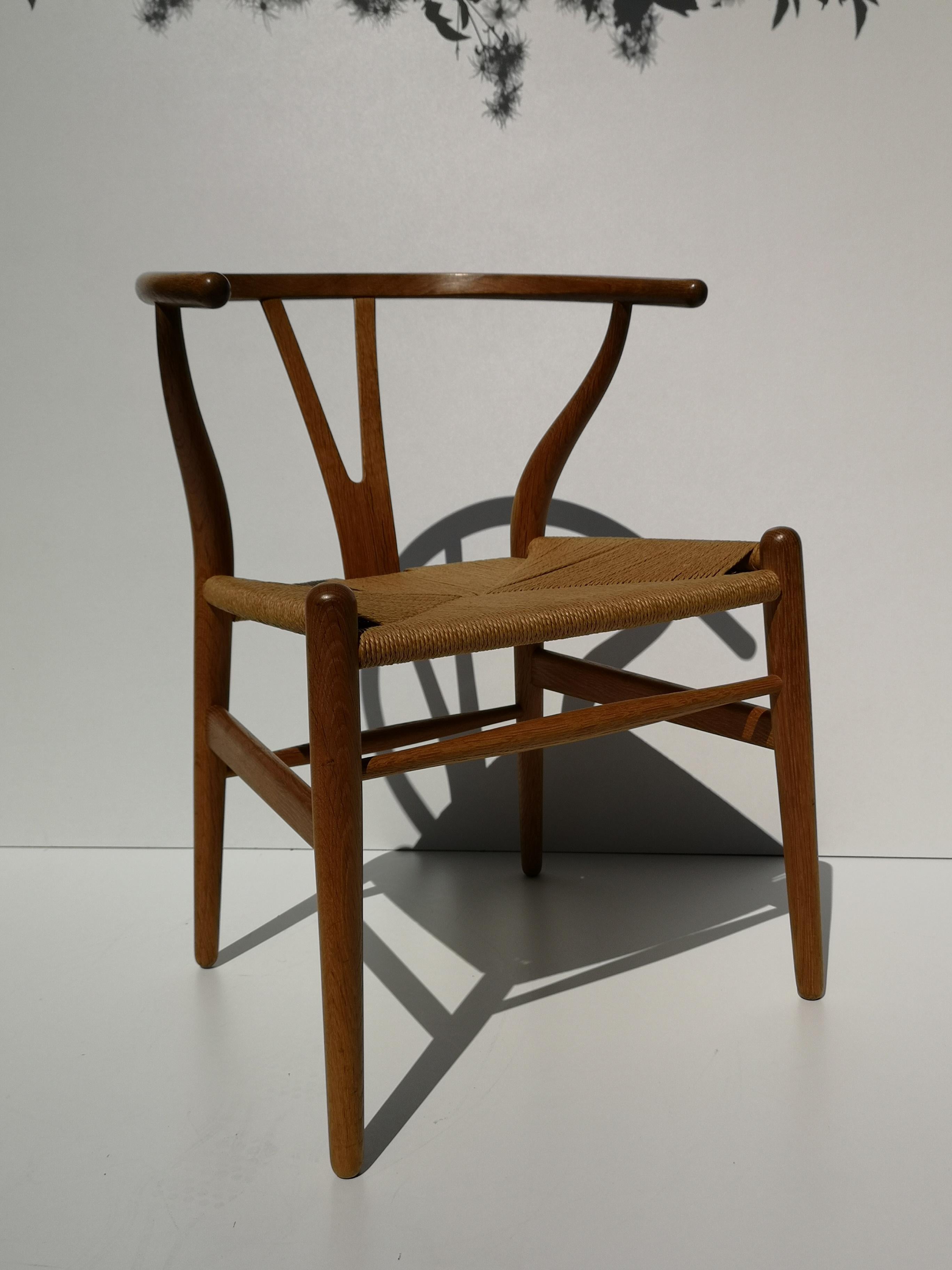 20th Century 1950s Hans Wegner Oak CH24 Wishbone Chair for Carl Hansen Four Available