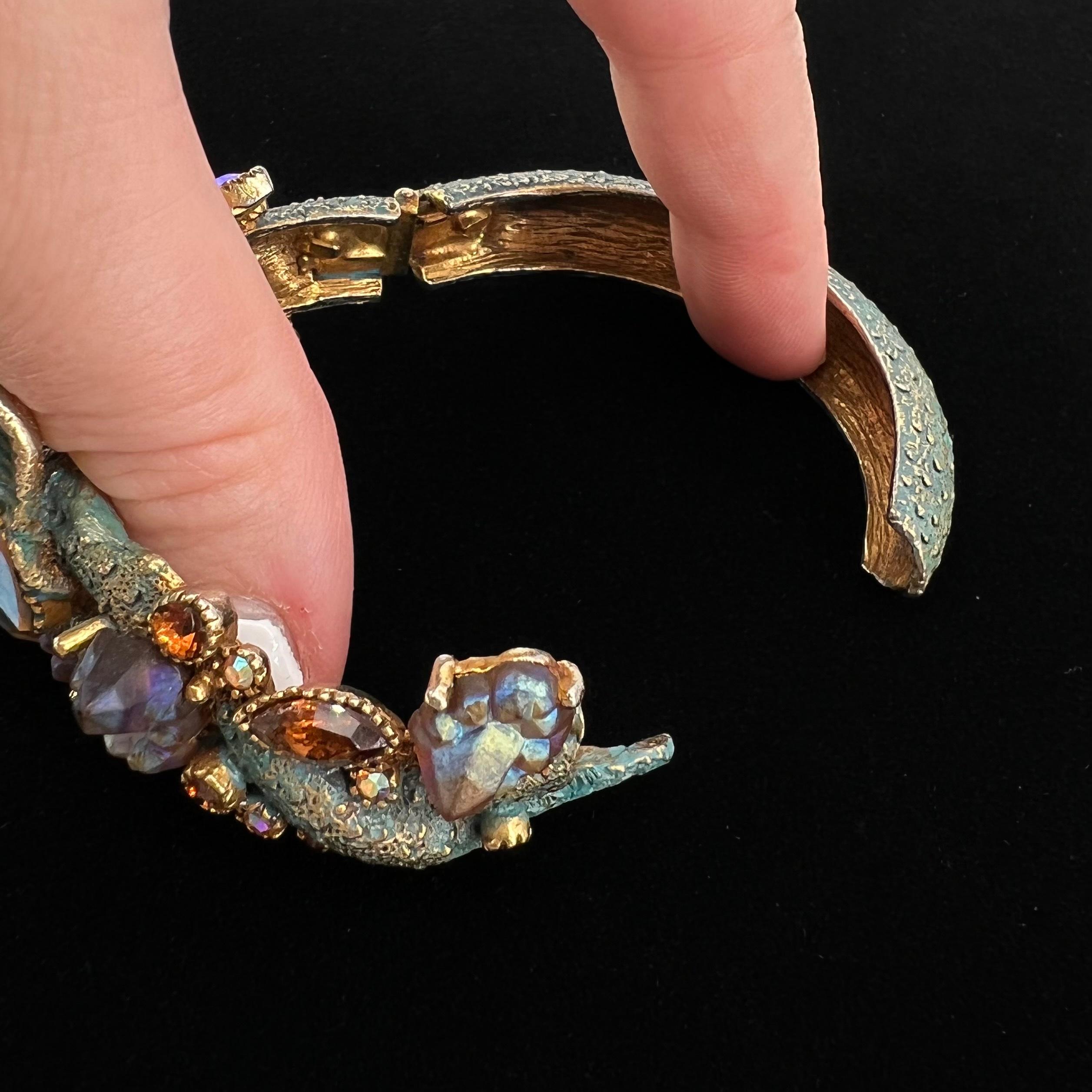 Mid-Century Modern 1950s Hargo Creations (HAR) Cobra Snake Parure Necklace Earrings Bracelet Brooch For Sale
