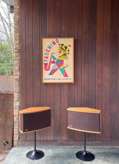 1950s Harlequin German Lion Munich Carnival Poster by Gehra Graphic Design Sax