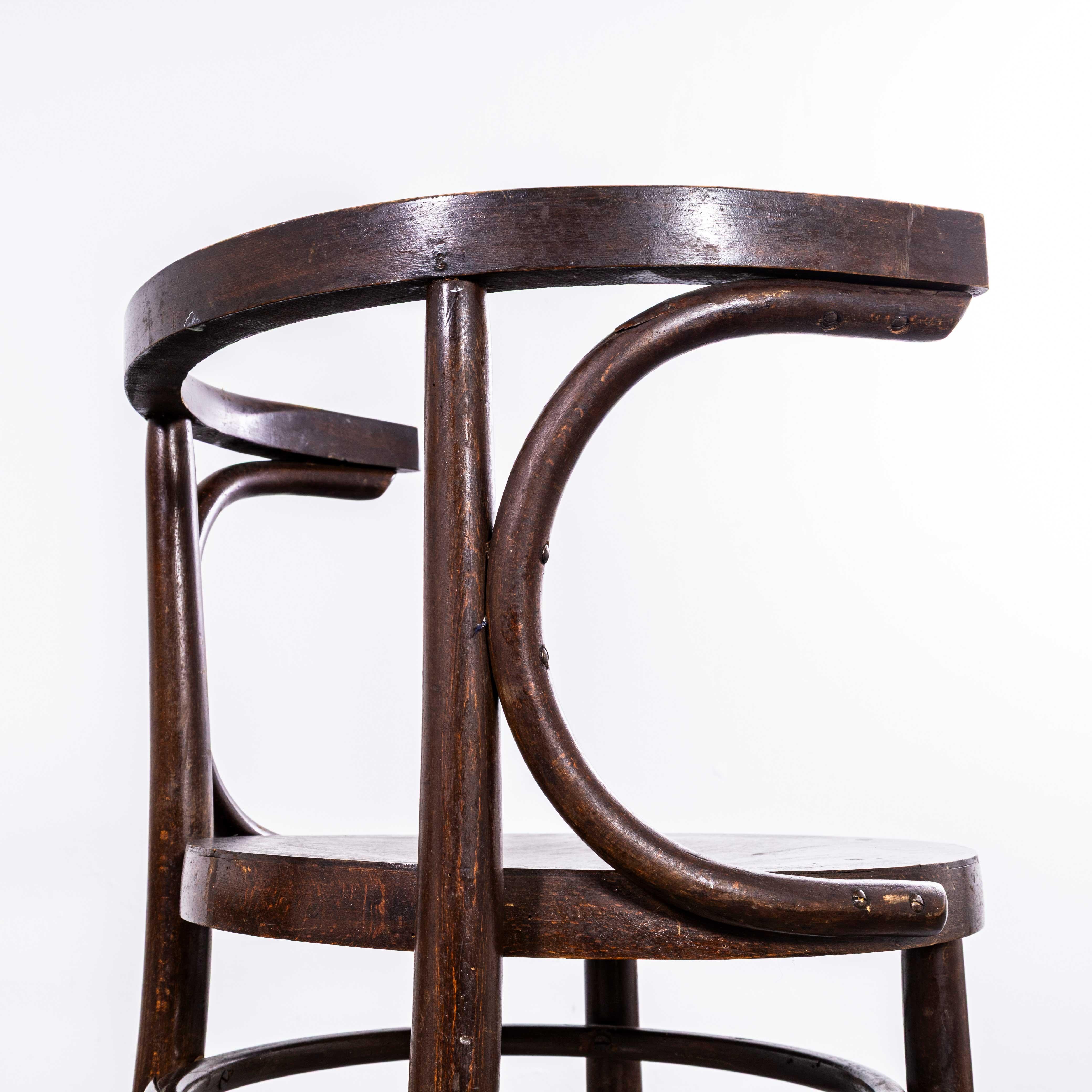 1950's Harlequin Mixed Bentwood Pub Armchairs - Set Of Eight For Sale 4
