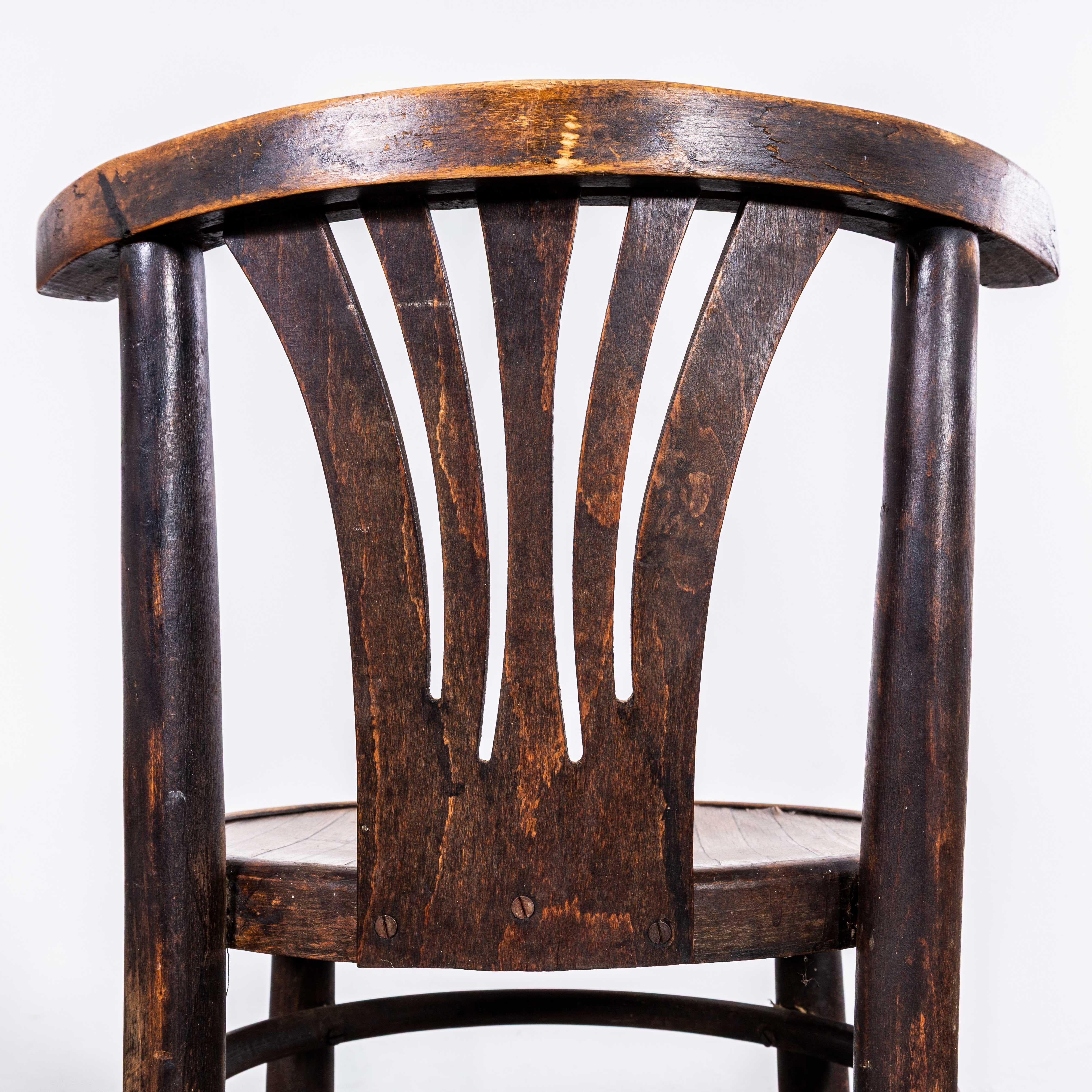 Mid-20th Century 1950's Harlequin Mixed Bentwood Pub Armchairs - Set Of Eight For Sale