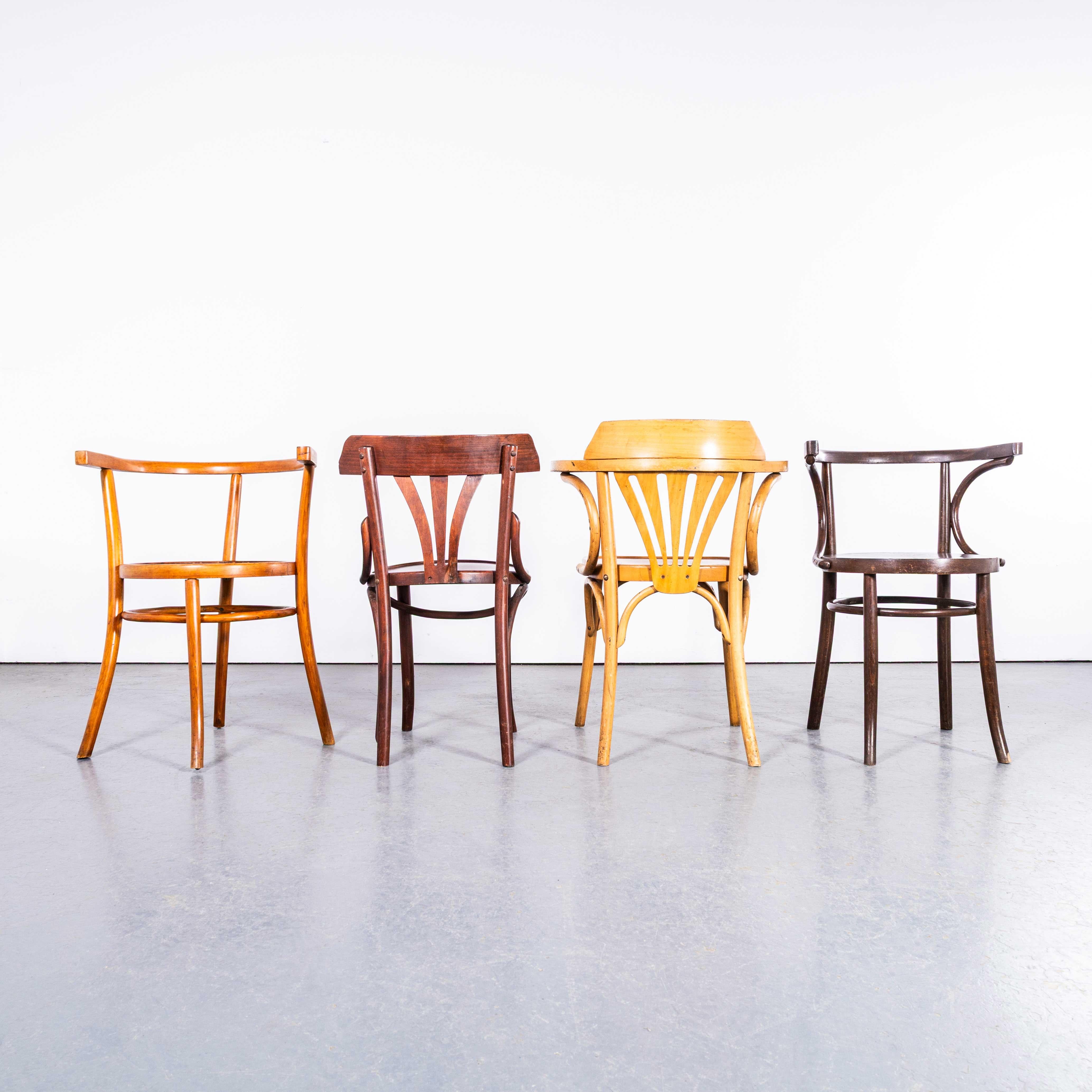 1950's Harlequin Mixed Bentwood Pub Armchairs - Set Of Eight For Sale 1