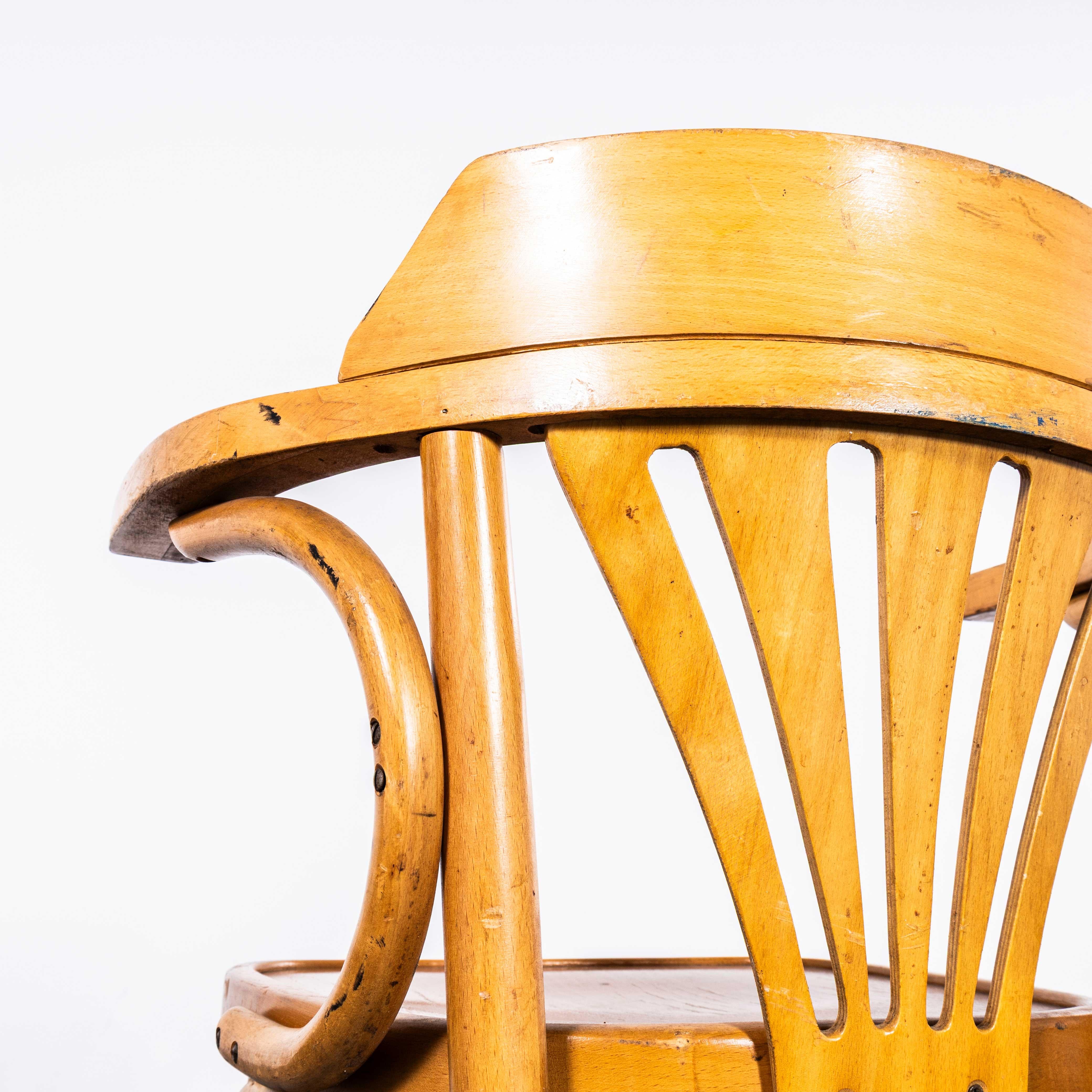 1950's Harlequin Mixed Bentwood Pub Armchairs - Set Of Eight For Sale 2