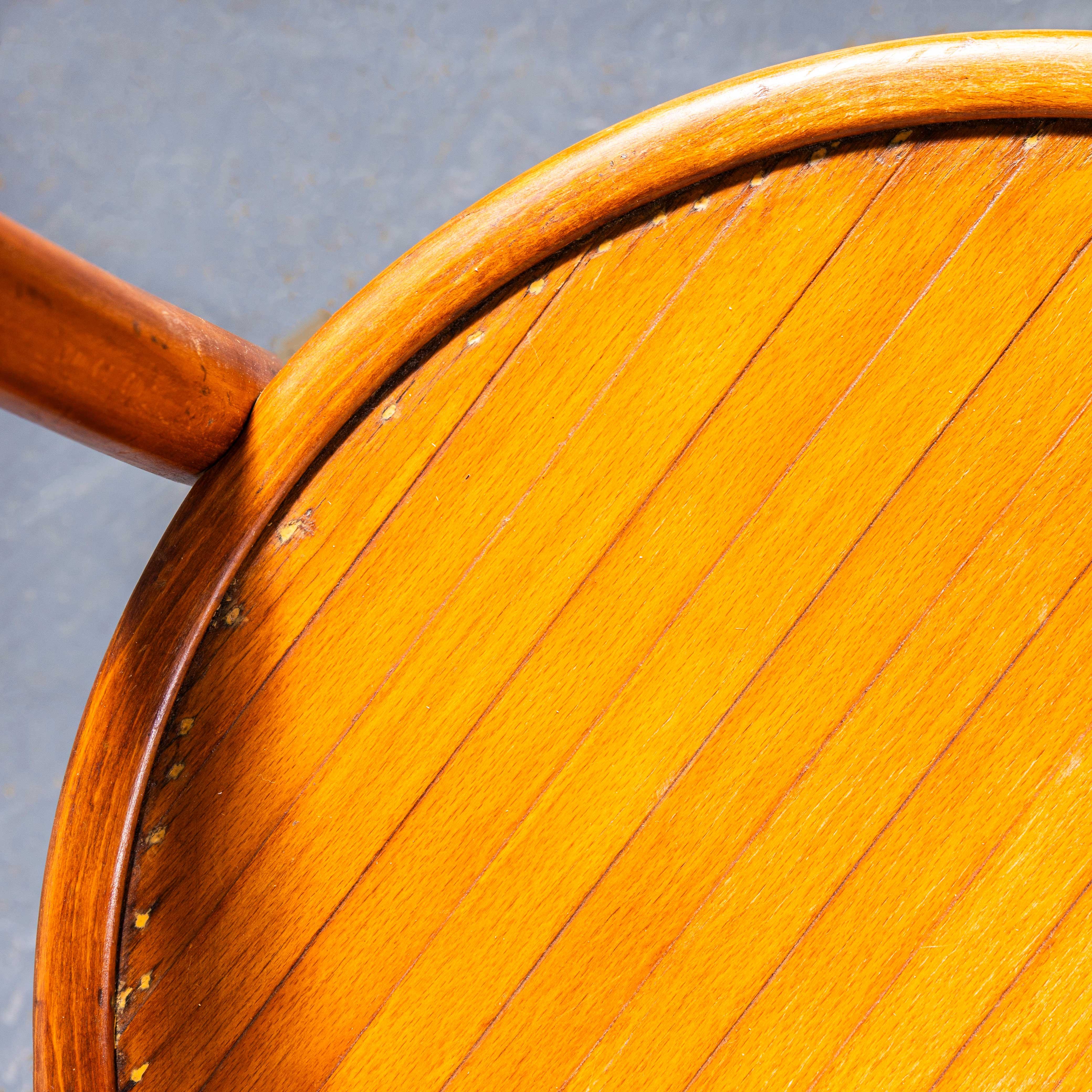 1950's Harlequin Mixed Bentwood Pub Armchairs - Set Of Eight For Sale 3