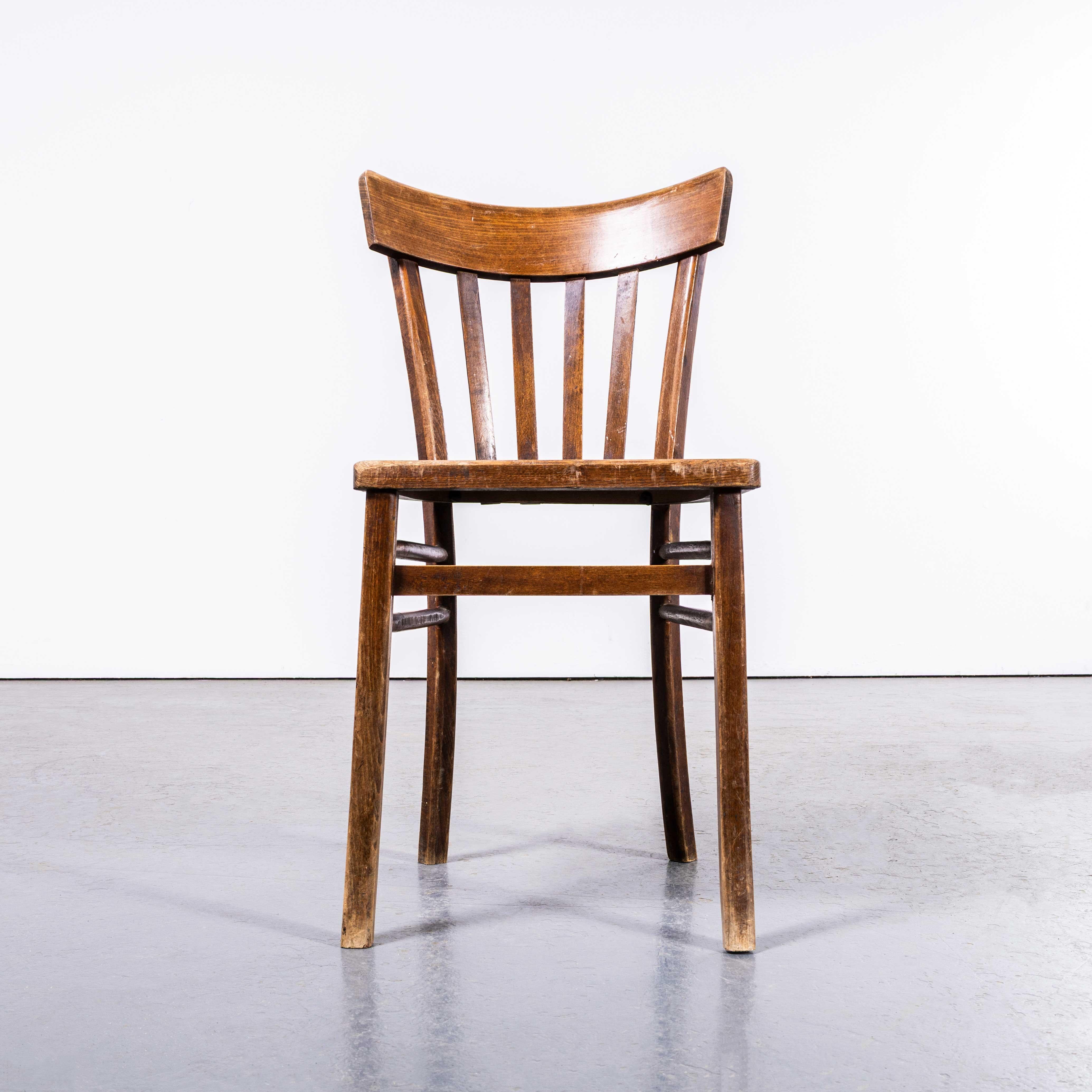 Mid-20th Century 1950's Harlequin Mixed Bentwood Pub Dining Chairs - Set Of Eight