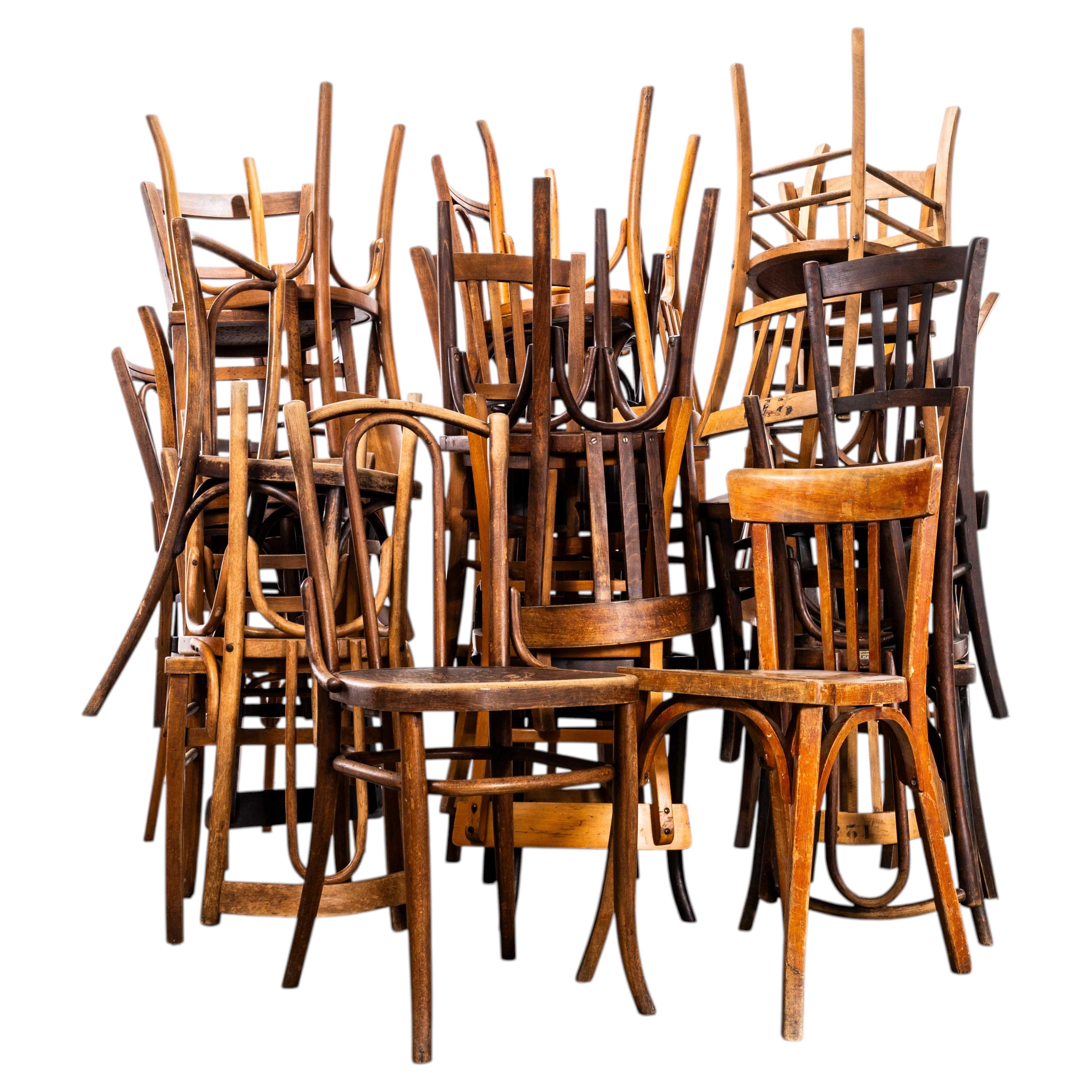 1950's Harlequin Mixed Standard Pub Dining Chairs - Set Of Thirty