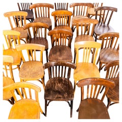 1950's Harlequin Mixed Standard Pub Dining Chairs - Set Of Twenty