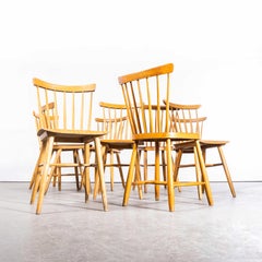 1950s Harlequin Stickback Dining Chairs by Ton, Set of Nine