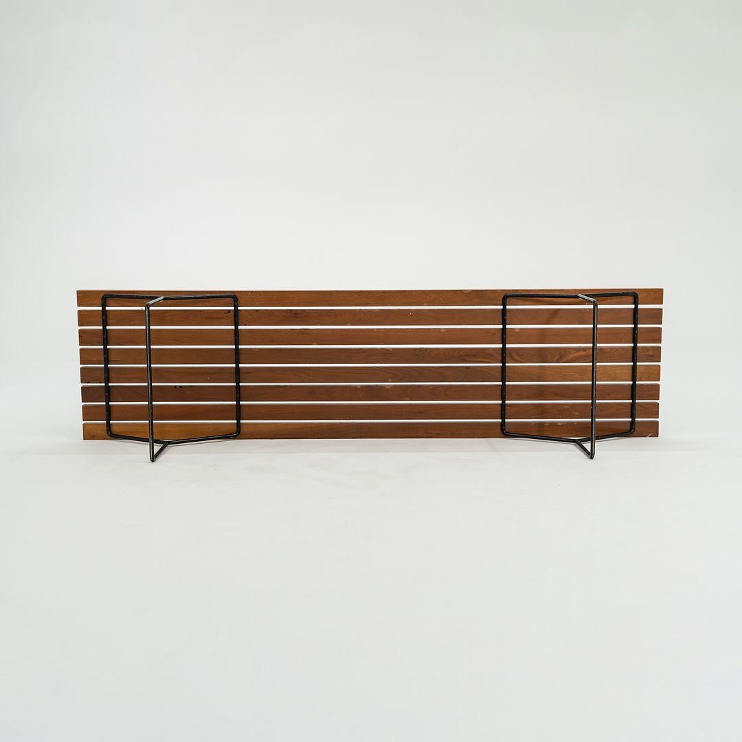 Années 1950 Harry Bertoia pour Knoll Associates Banc à lattes en Oak avec piètement, modèle 400 en vente 1