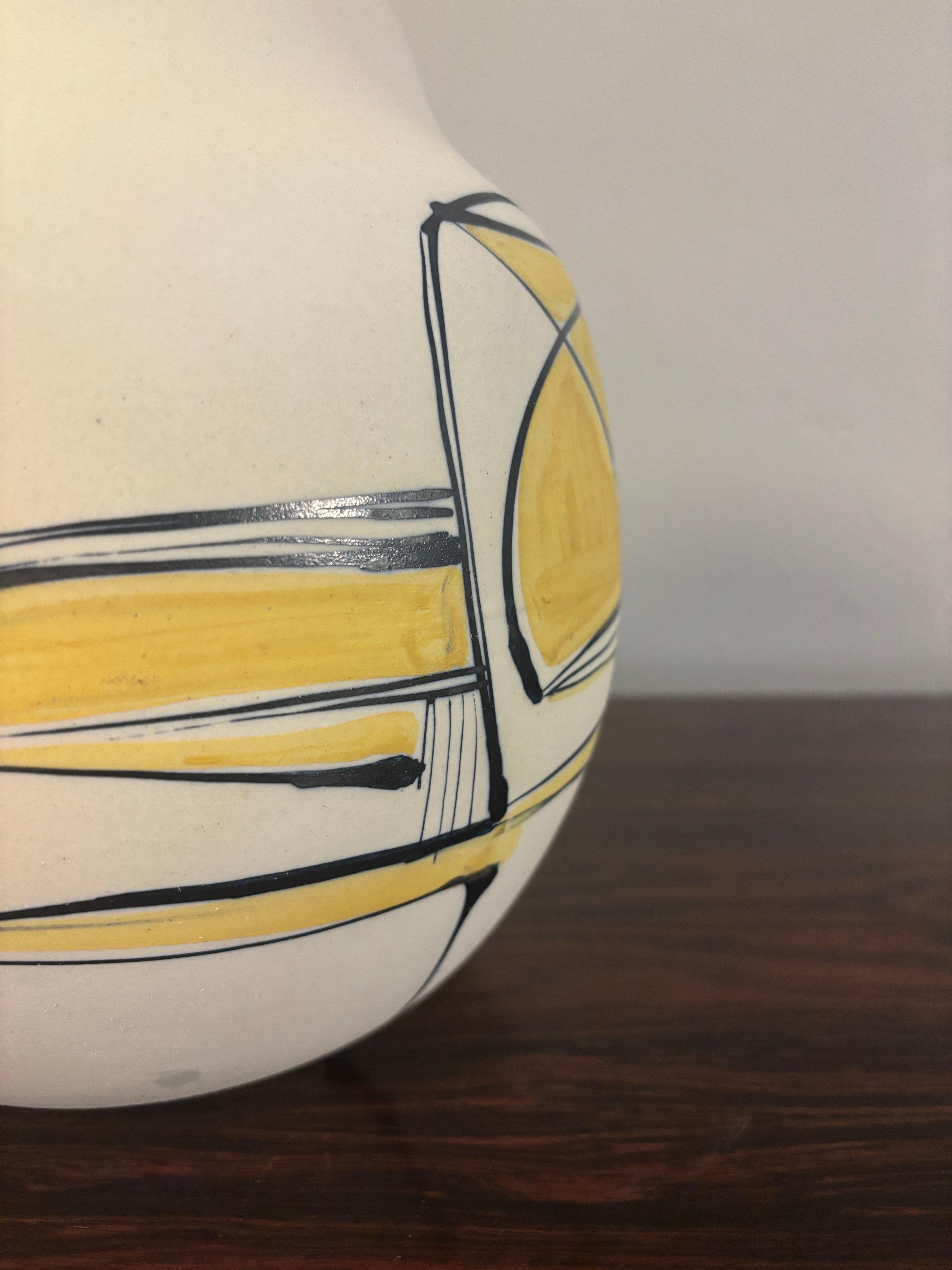 Mid-Century Modern 1950s Harsa Ceramic Vase made in Israel.
