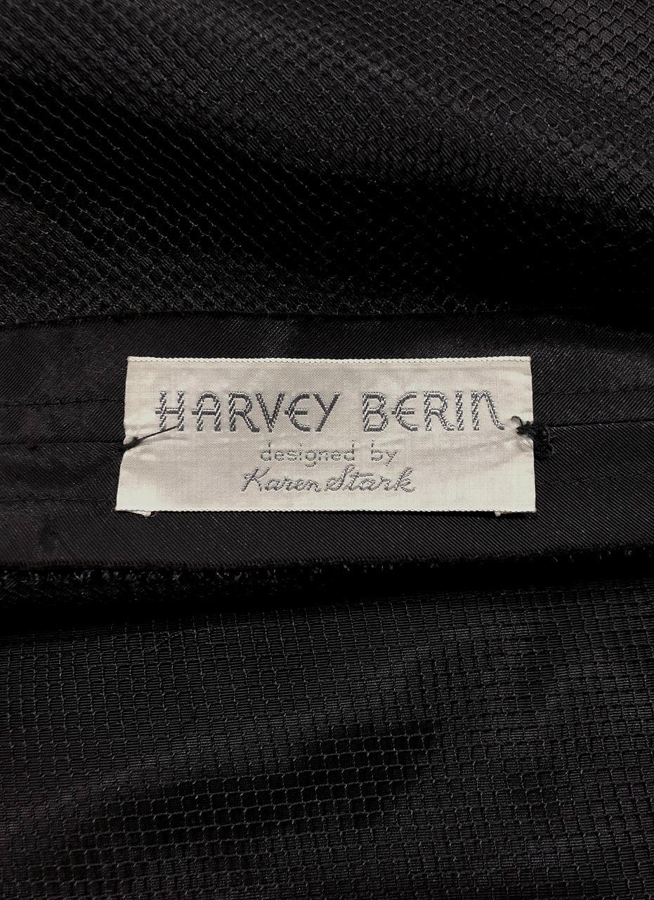 1950's Harvey Berin Black Chiffon Lace Pleated Scallops Strapless Capelet Dress 7