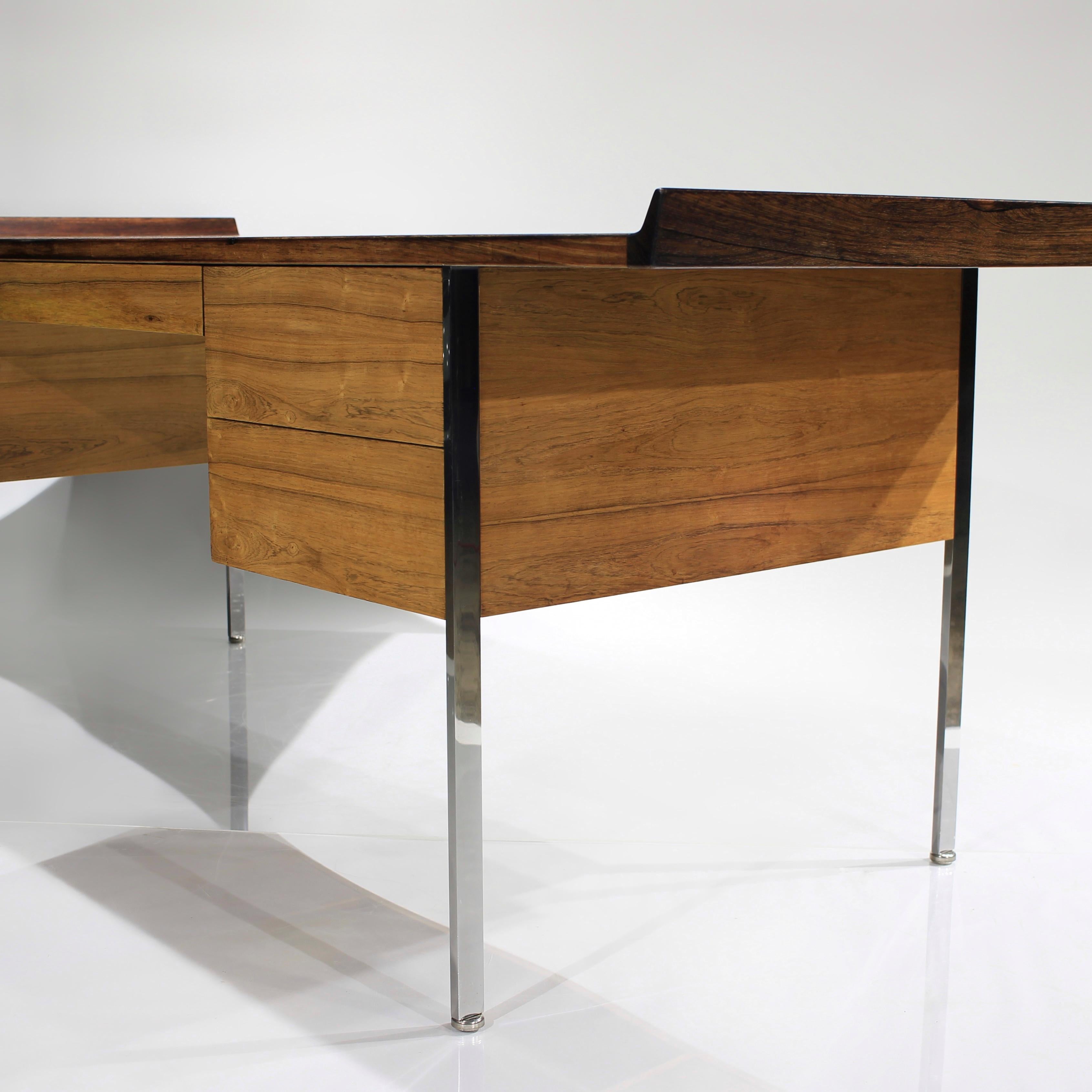 1950s Harvey Probber Bleached Rosewood Executive Desk 13