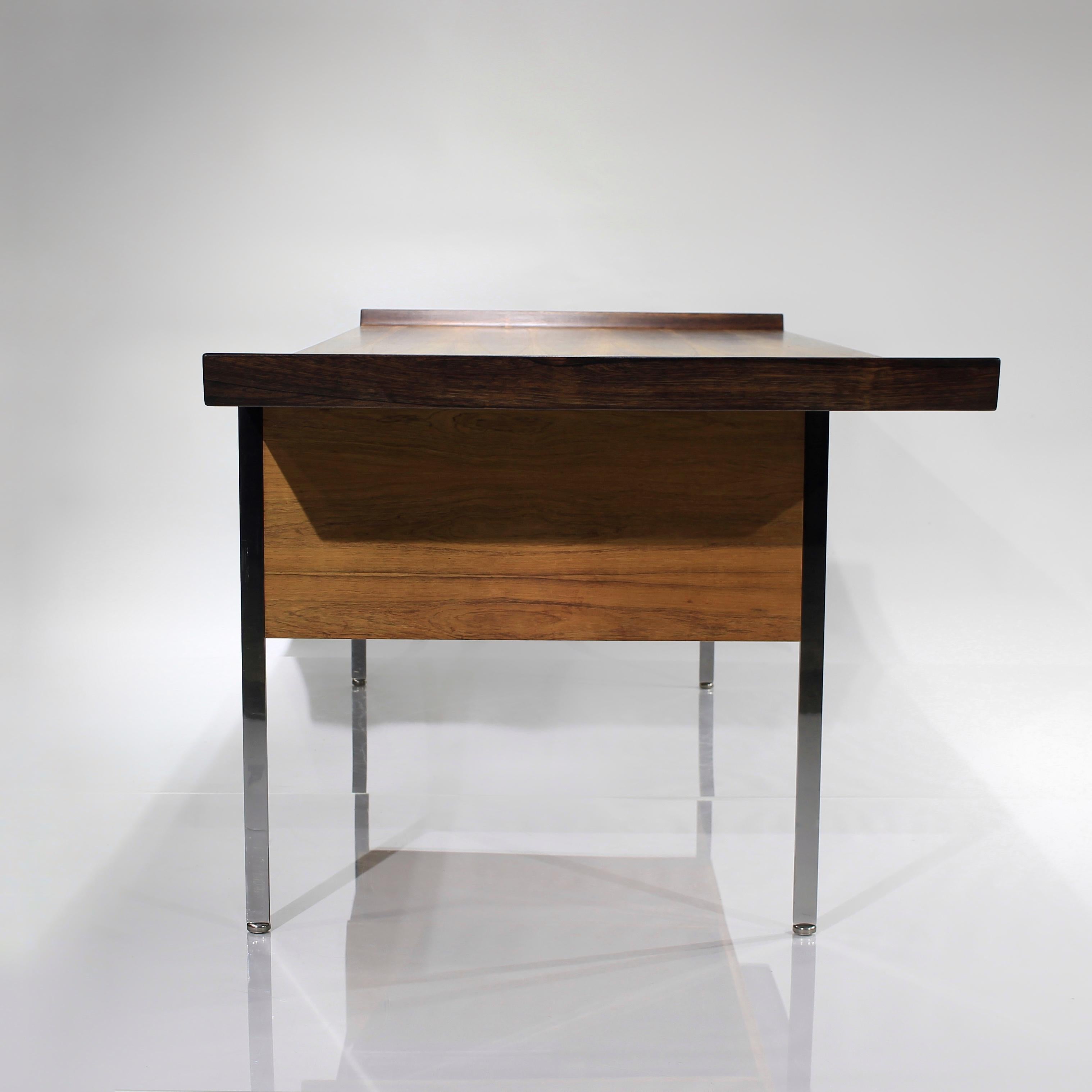 American 1950s Harvey Probber Bleached Rosewood Executive Desk