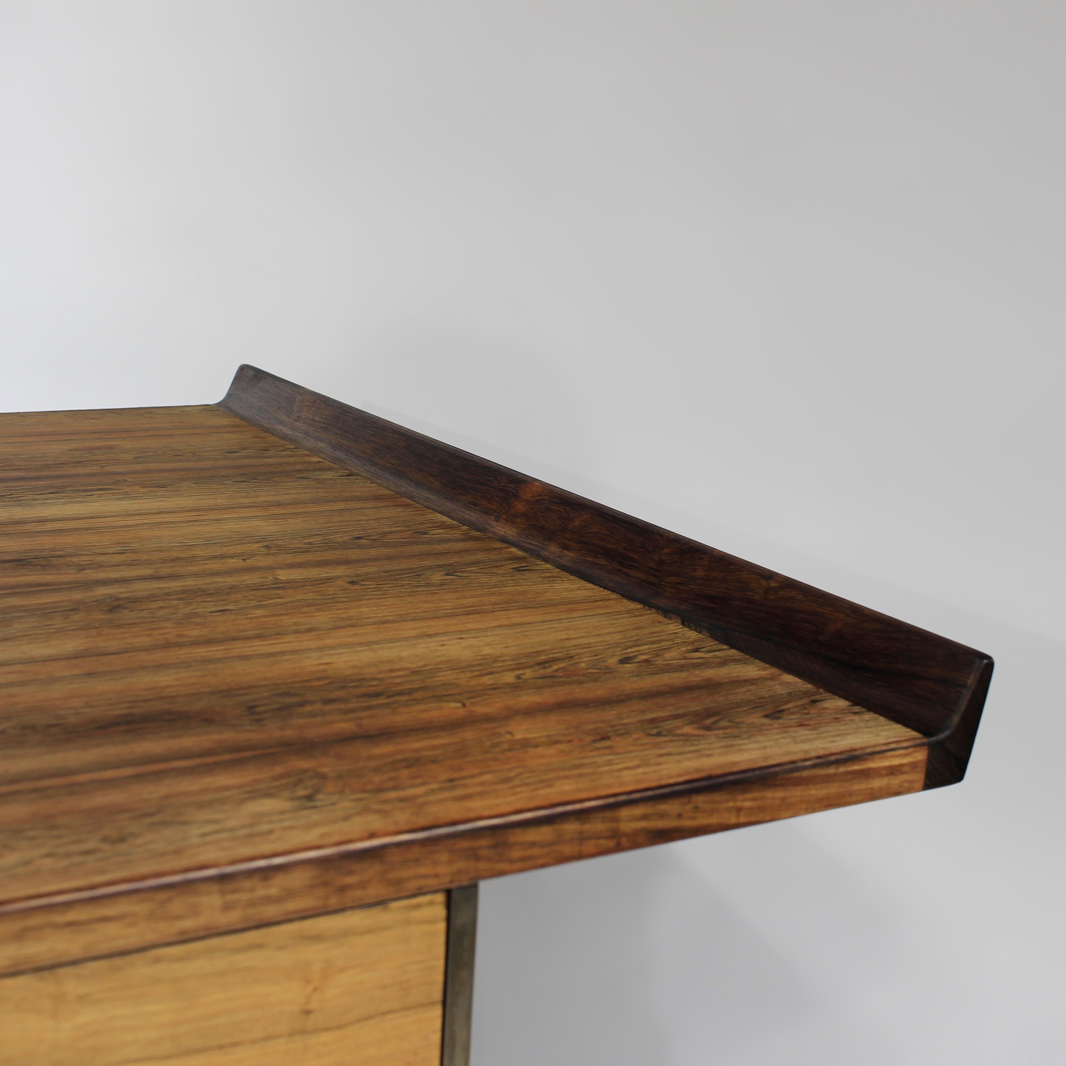 1950s Harvey Probber Bleached Rosewood Executive Desk 2