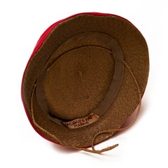 1950s Haute Couture Jaques Fath Straw Fascinator Hat