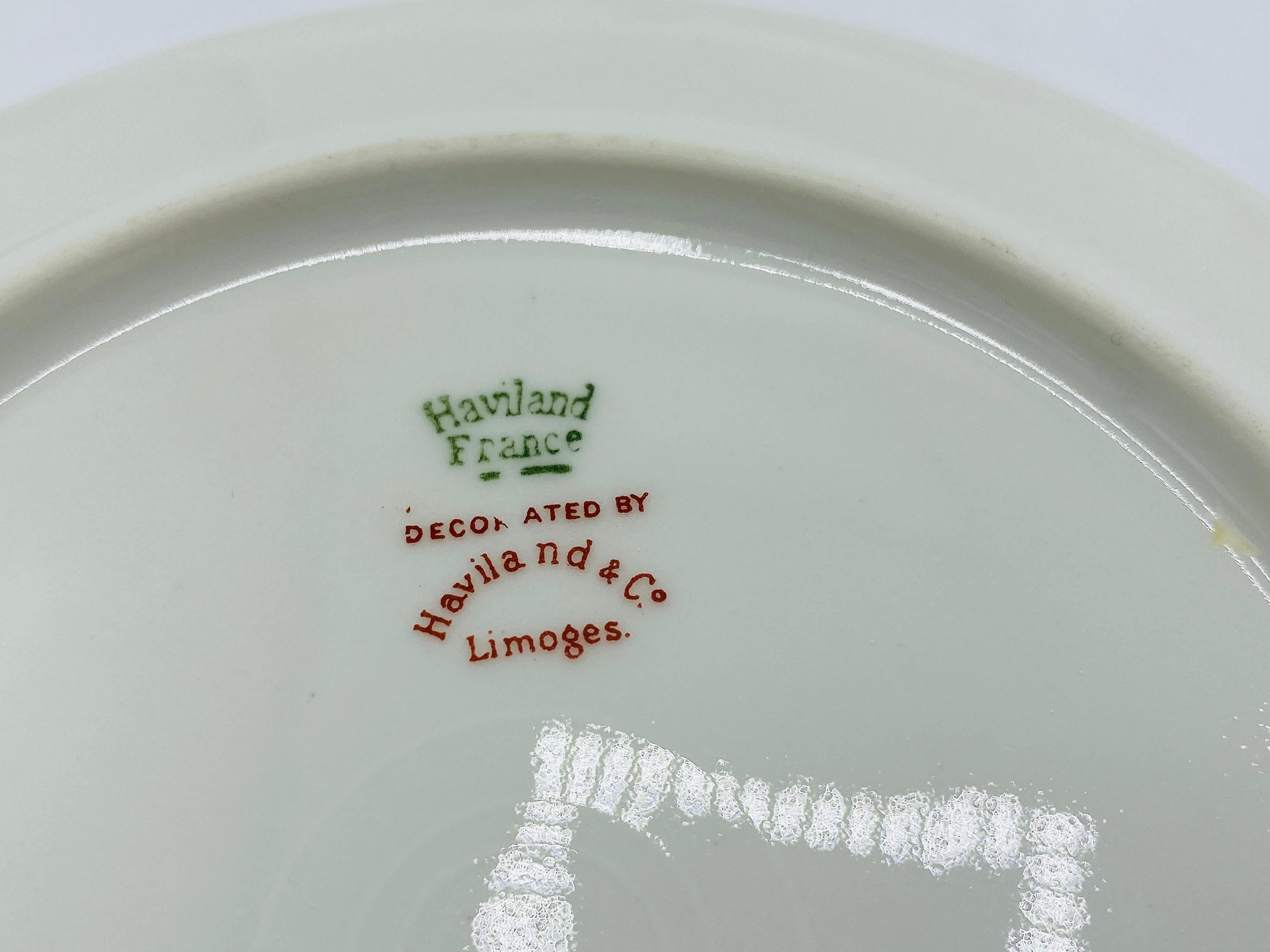 1950s Haviland Limoges 'Schleiger 962' Greek Key China Dessert Plates, Set of 2 (Porzellan) im Angebot