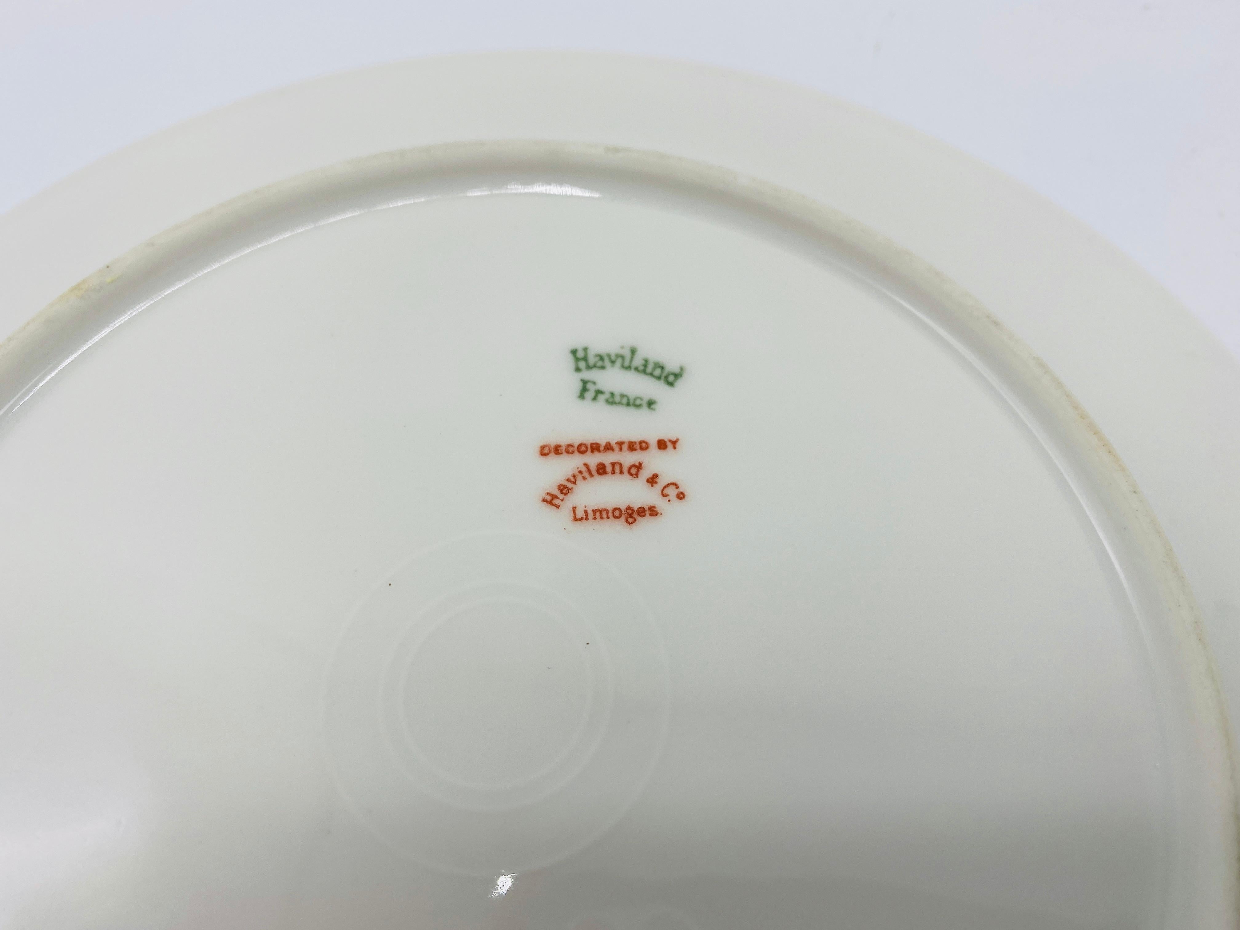 1950s Haviland Limoges 'Schleiger 962' Greek Key China Plates, Set of 5 im Angebot 3