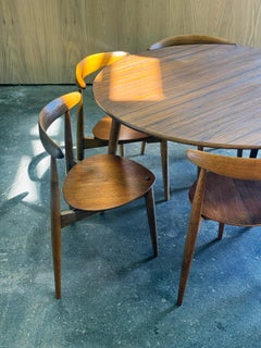 1950s Heart Dining Set by Hans J. Wegner for Fritz Hansen in teak