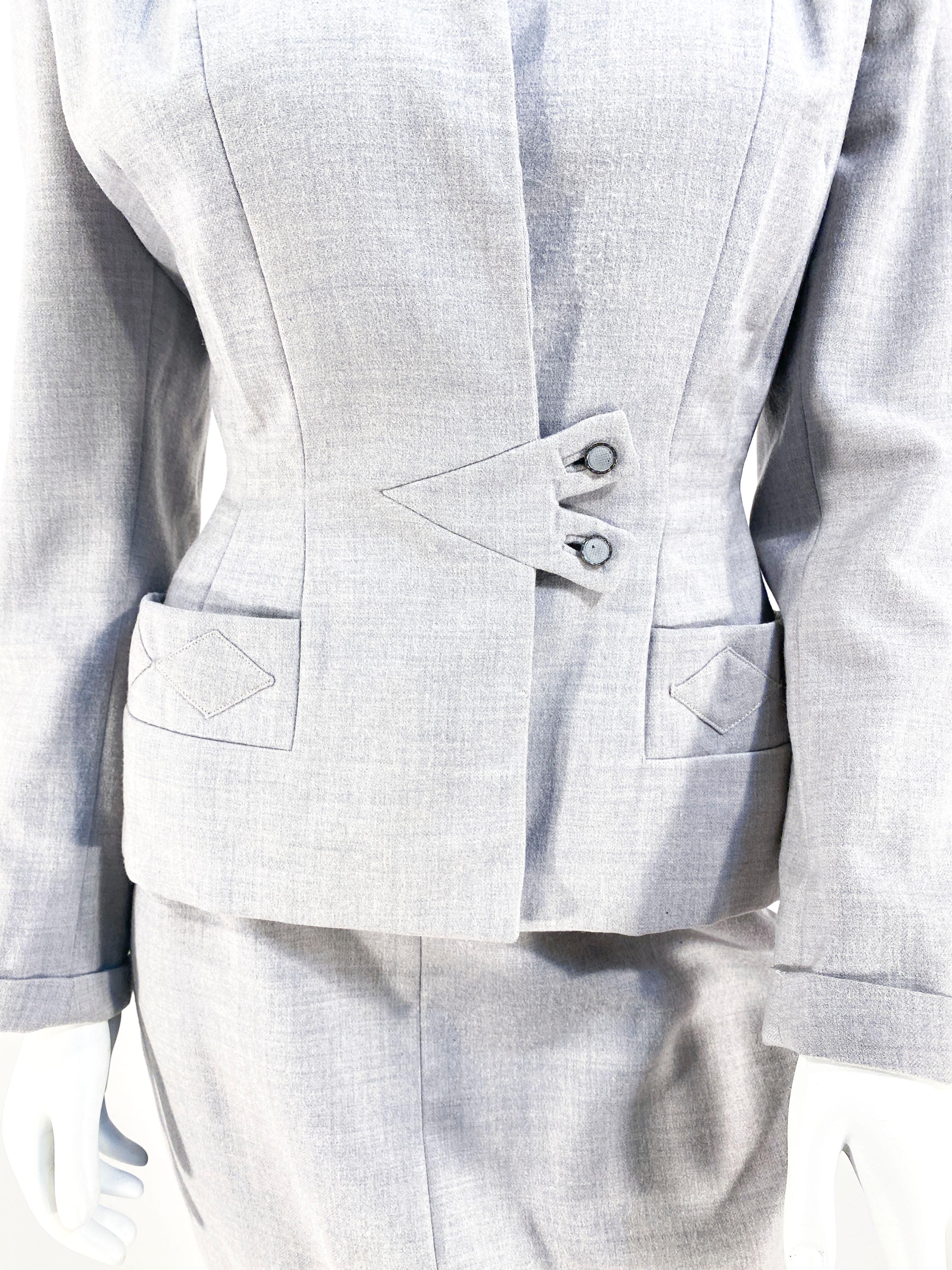 heather grey suit