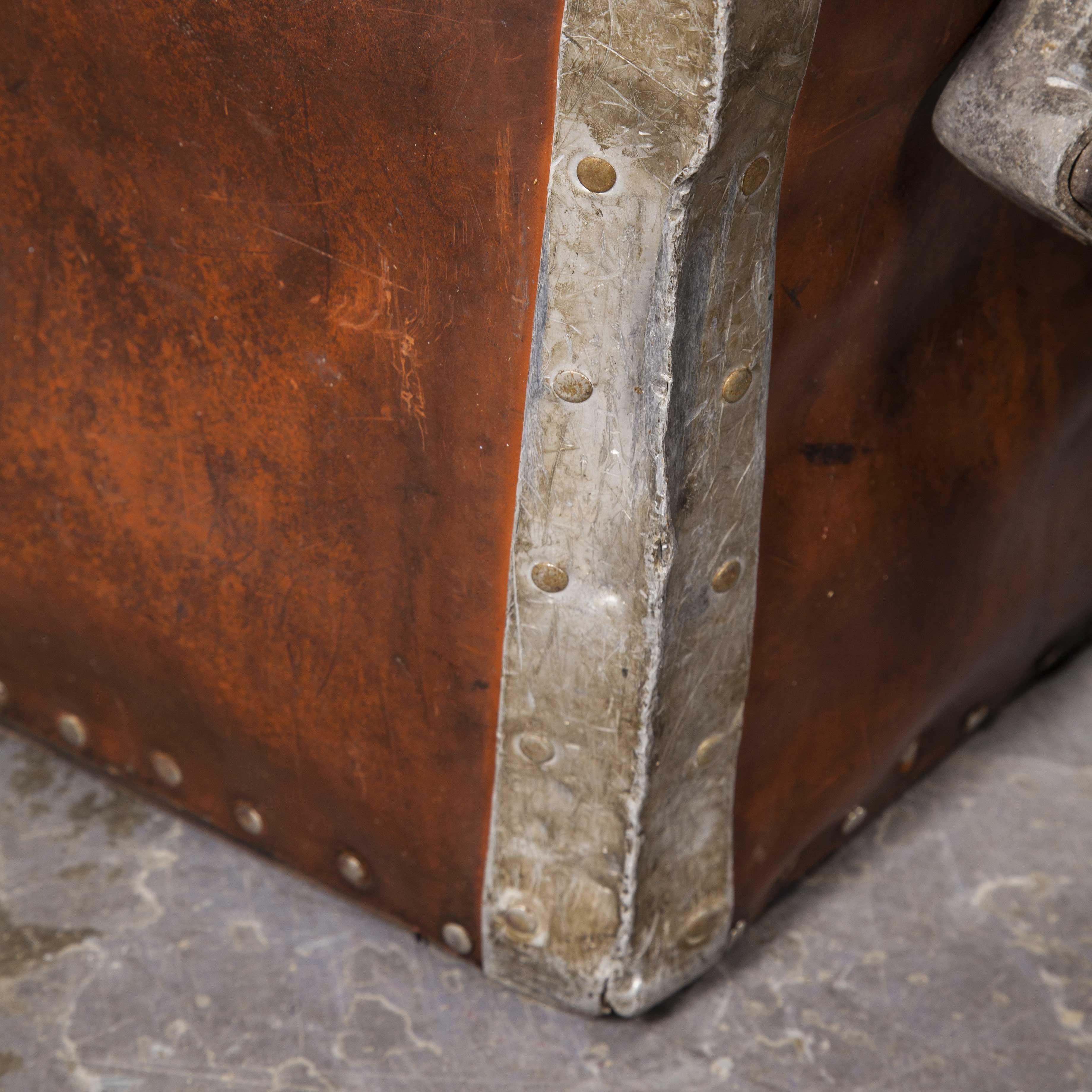 French 1950s Heavy Duty Vulcanized Card Industrial Crates