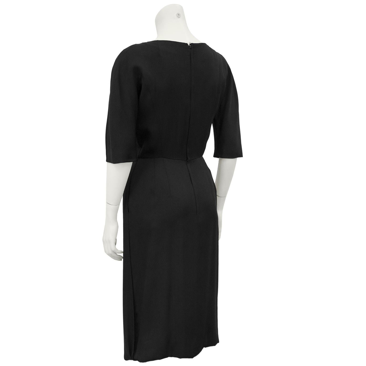 1950s Helen Rose Black Dress In Good Condition For Sale In Toronto, Ontario