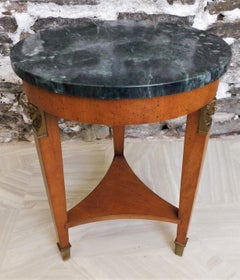 1950's Henredon Fine Furniture Side Table with Italian Marble Top