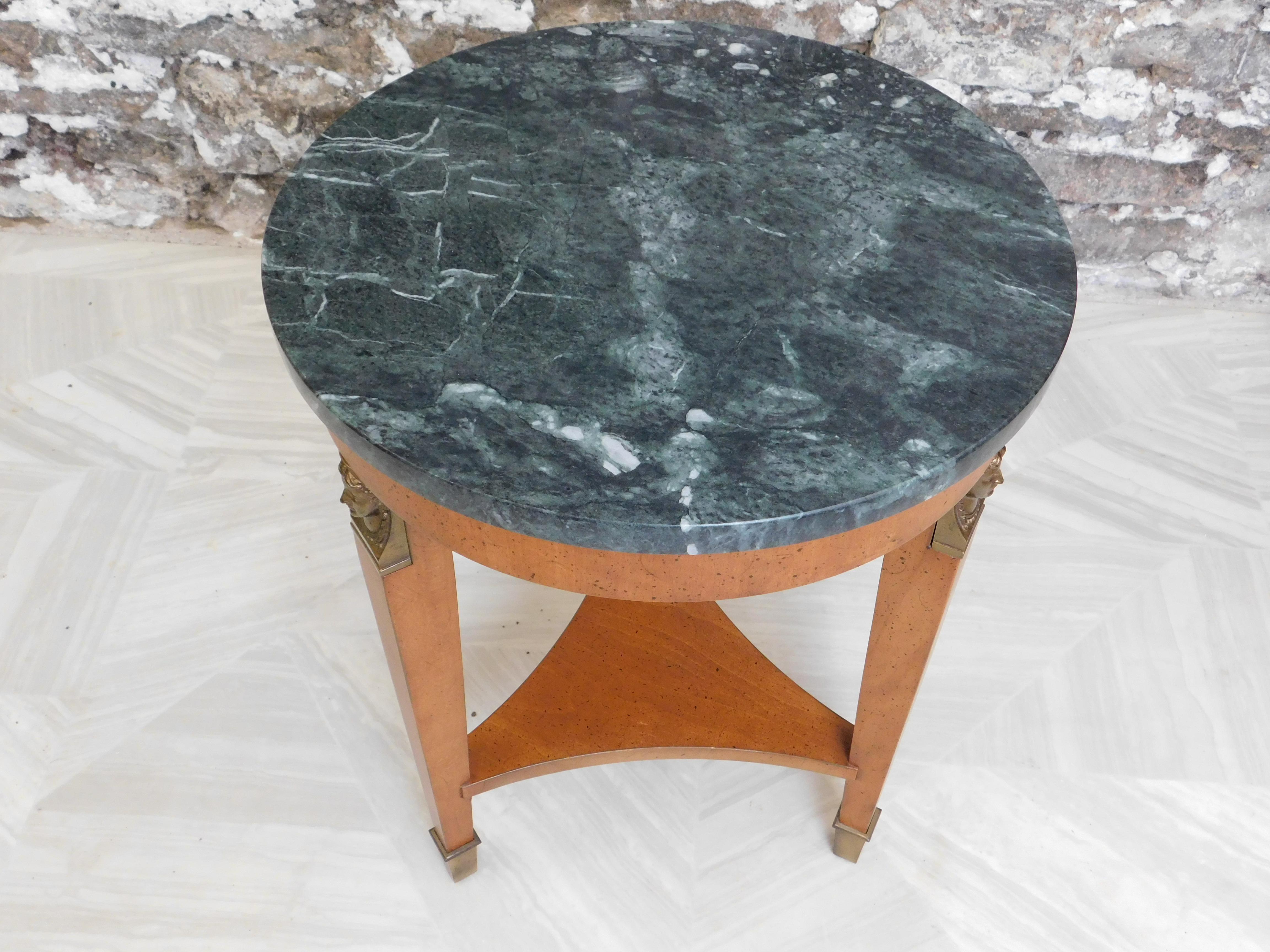 1950's Henredon Fine Furniture Side Table with Italian Marble Top 1