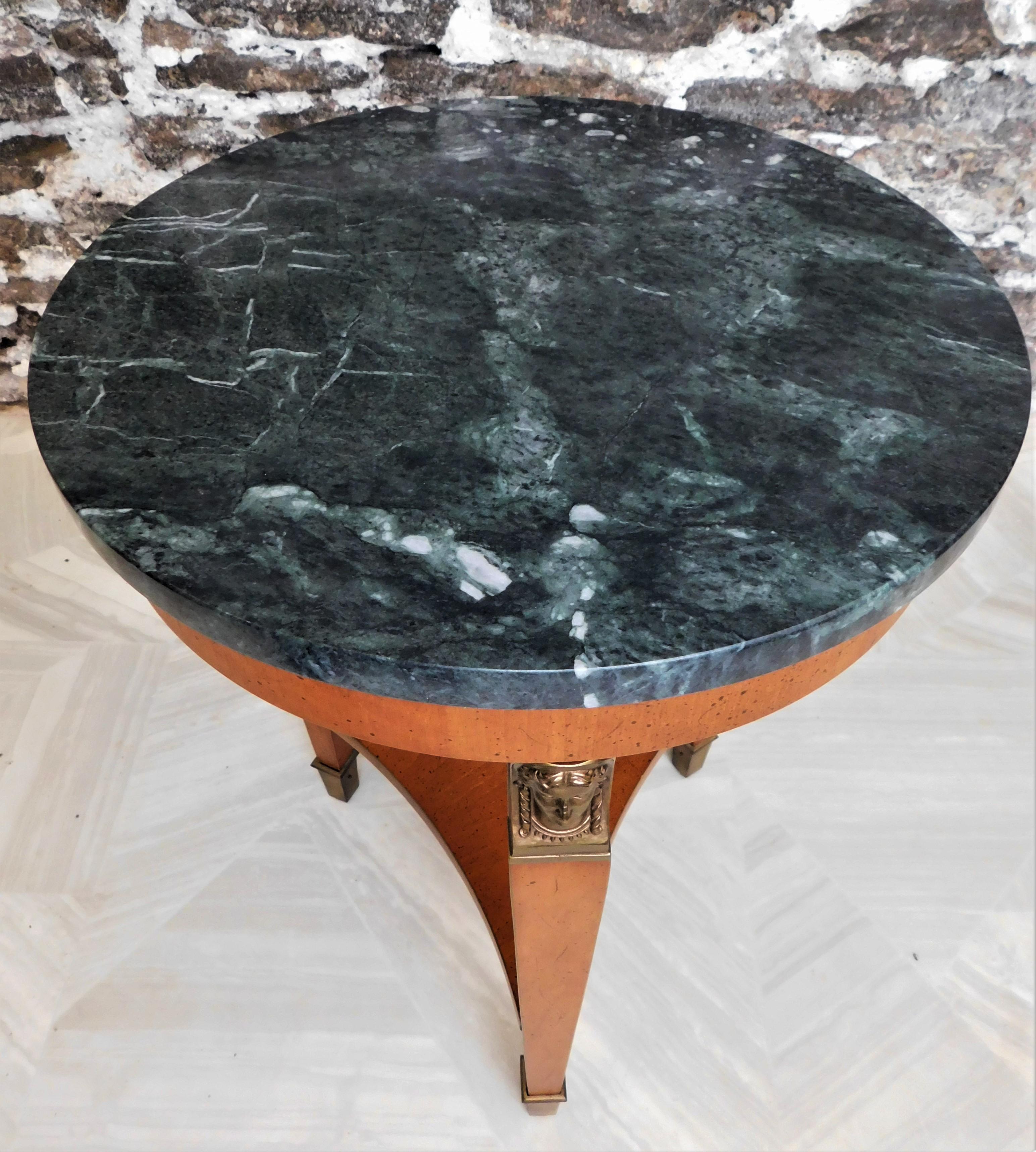 1950's Henredon Fine Furniture Side Table with Italian Marble Top 3
