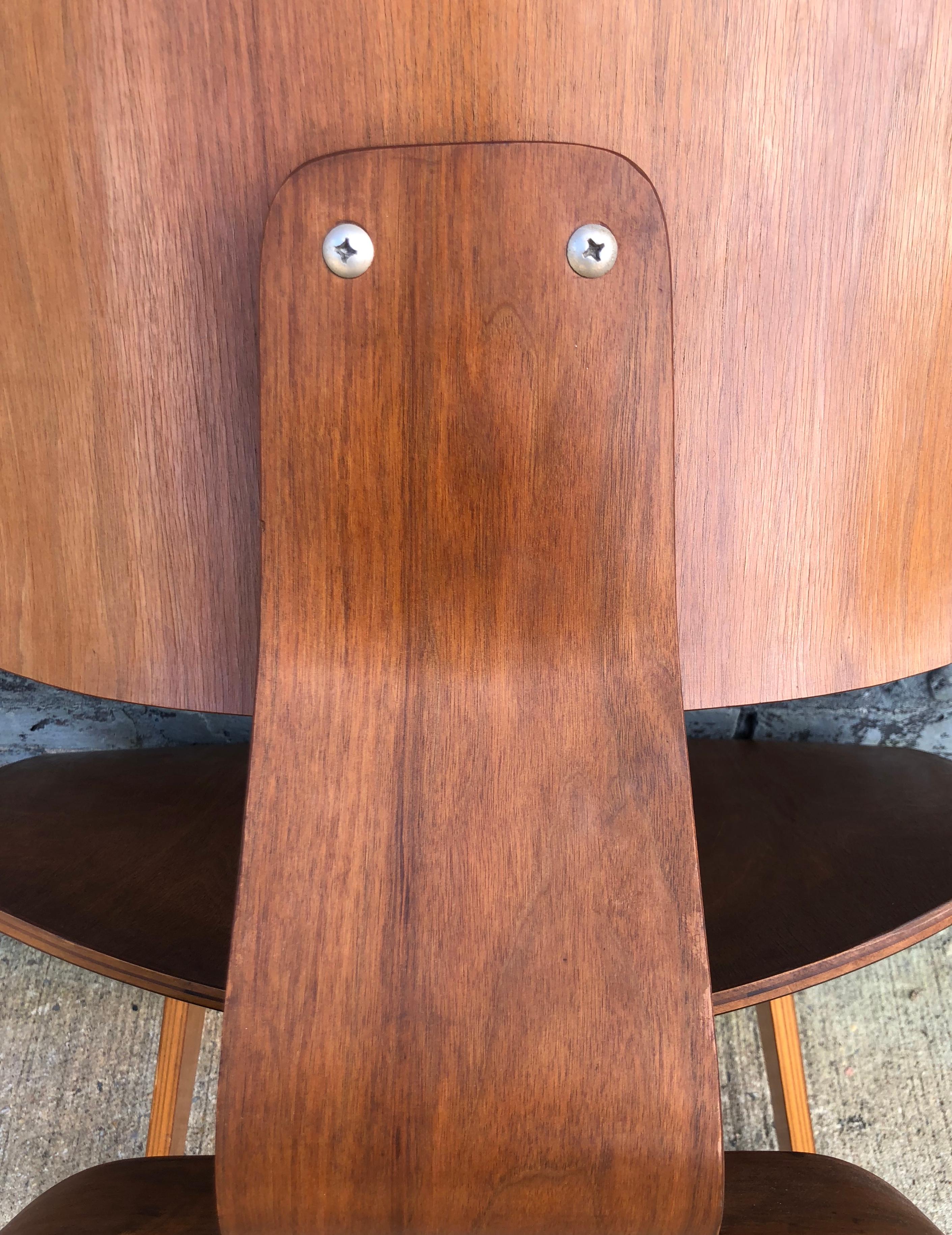 Walnut 1950s Herman Miller Eames LCW Chair