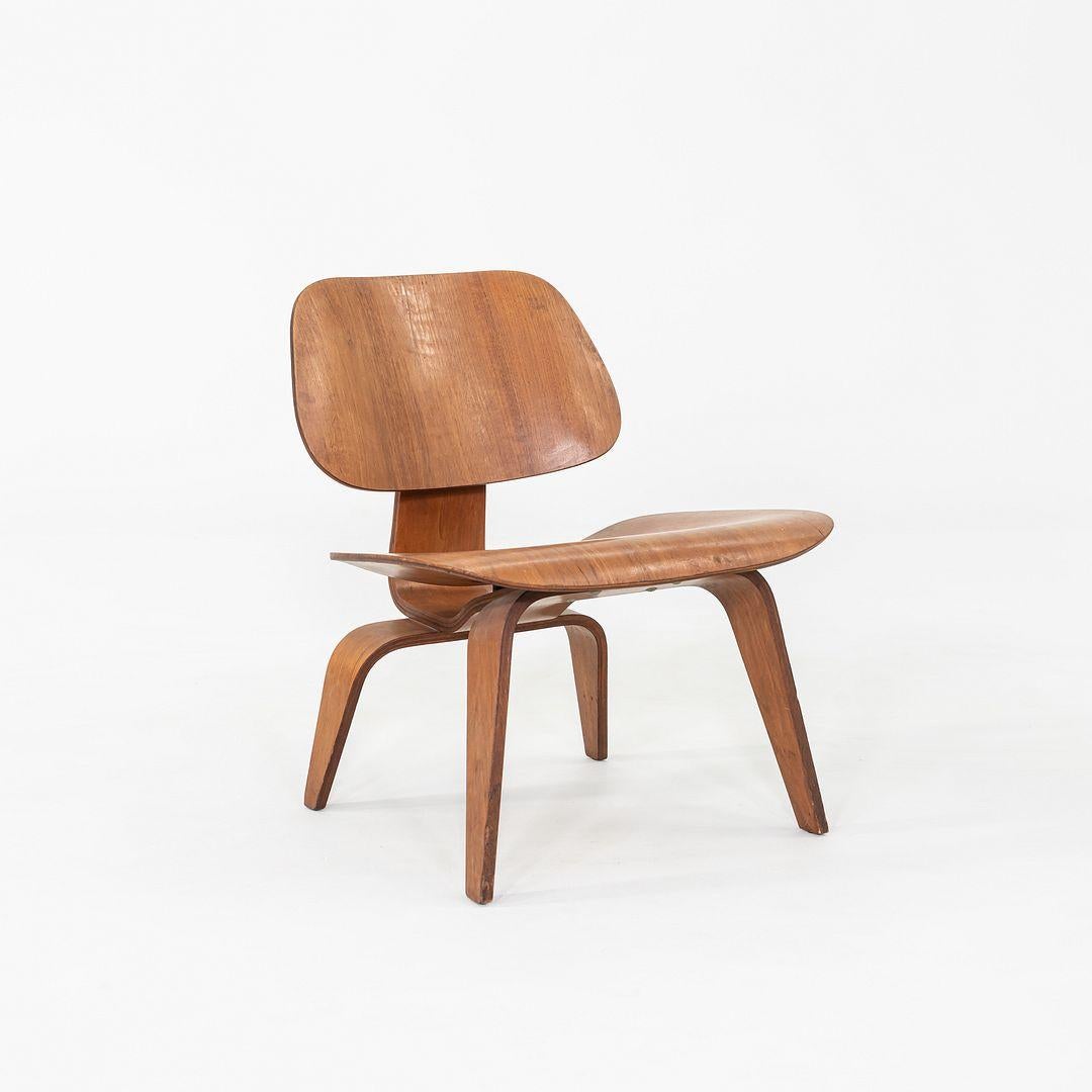 Acier 1950s Herman Miller Eames LCW Lounge Chair in Walnut en vente
