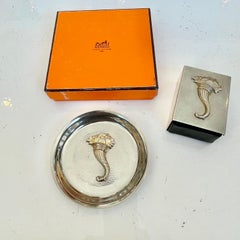 1950s Hermès Ashtray and Matchbox Set