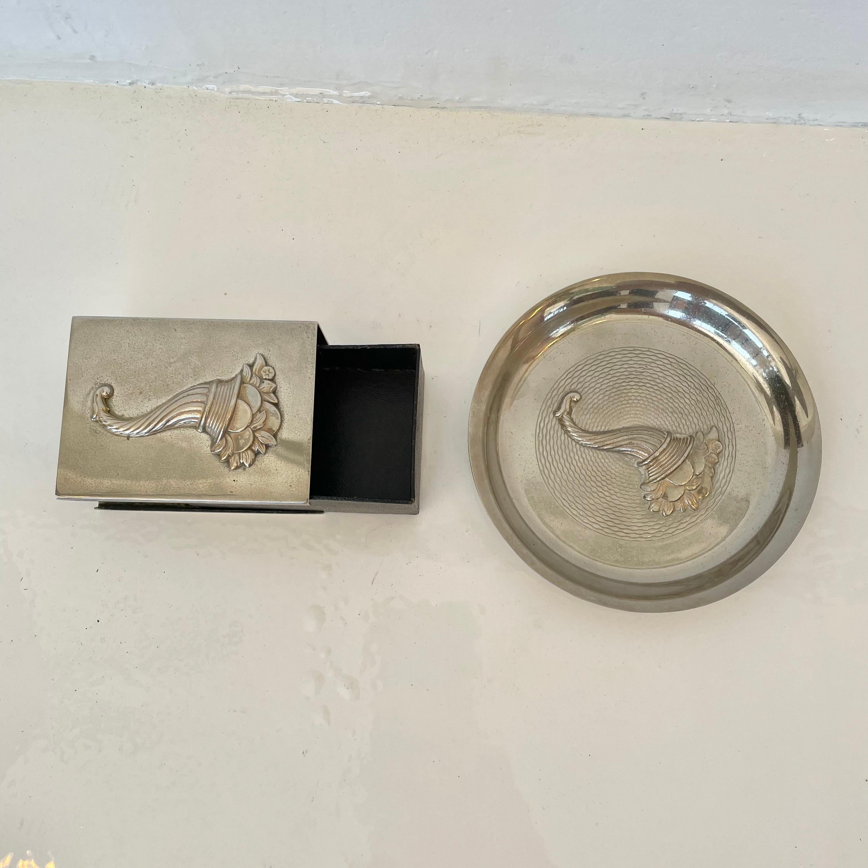 1950s Hermès Ashtray and Matchbox Set In Good Condition In Los Angeles, CA