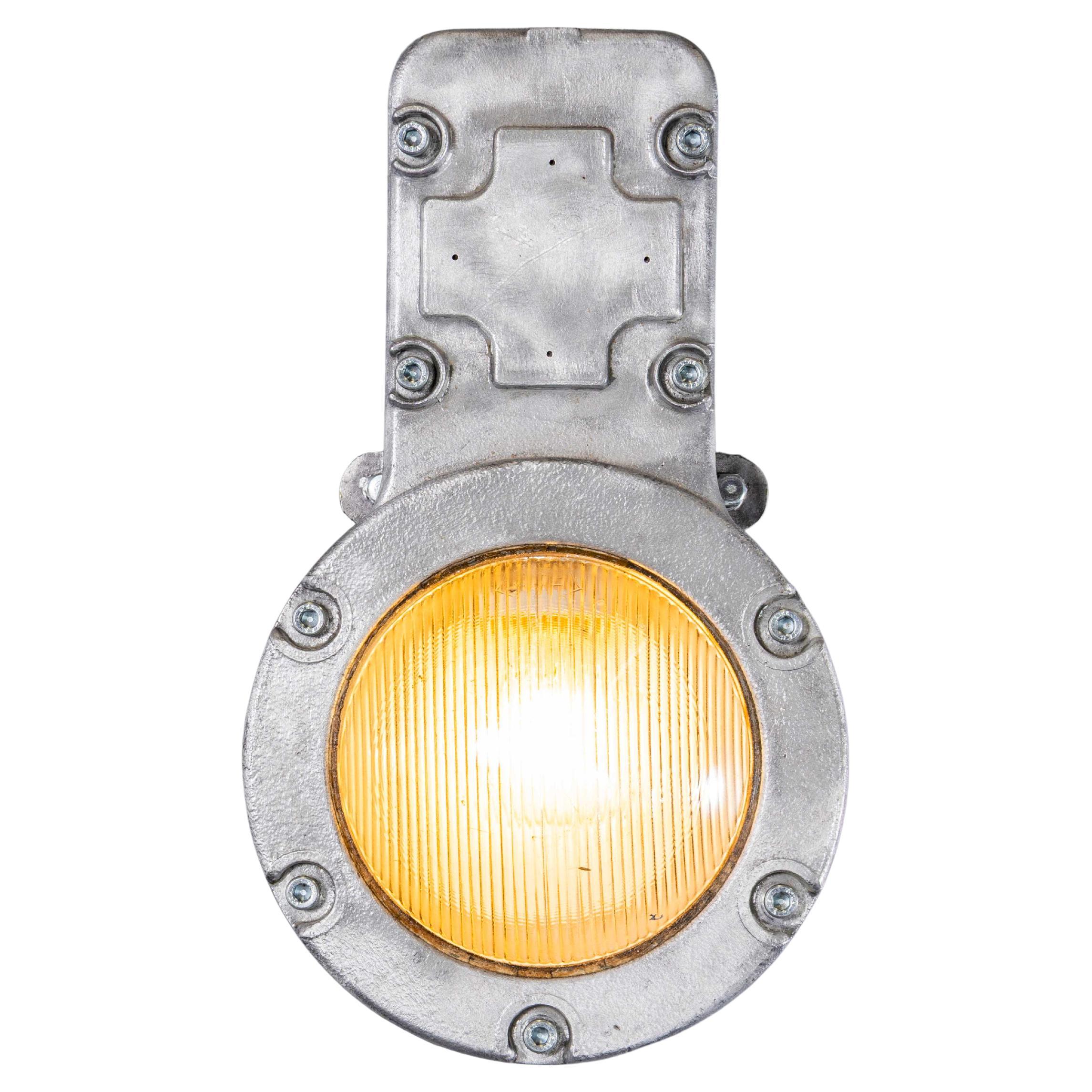 1950's Heyes Large Cast Bulkhead Lamp For Sale