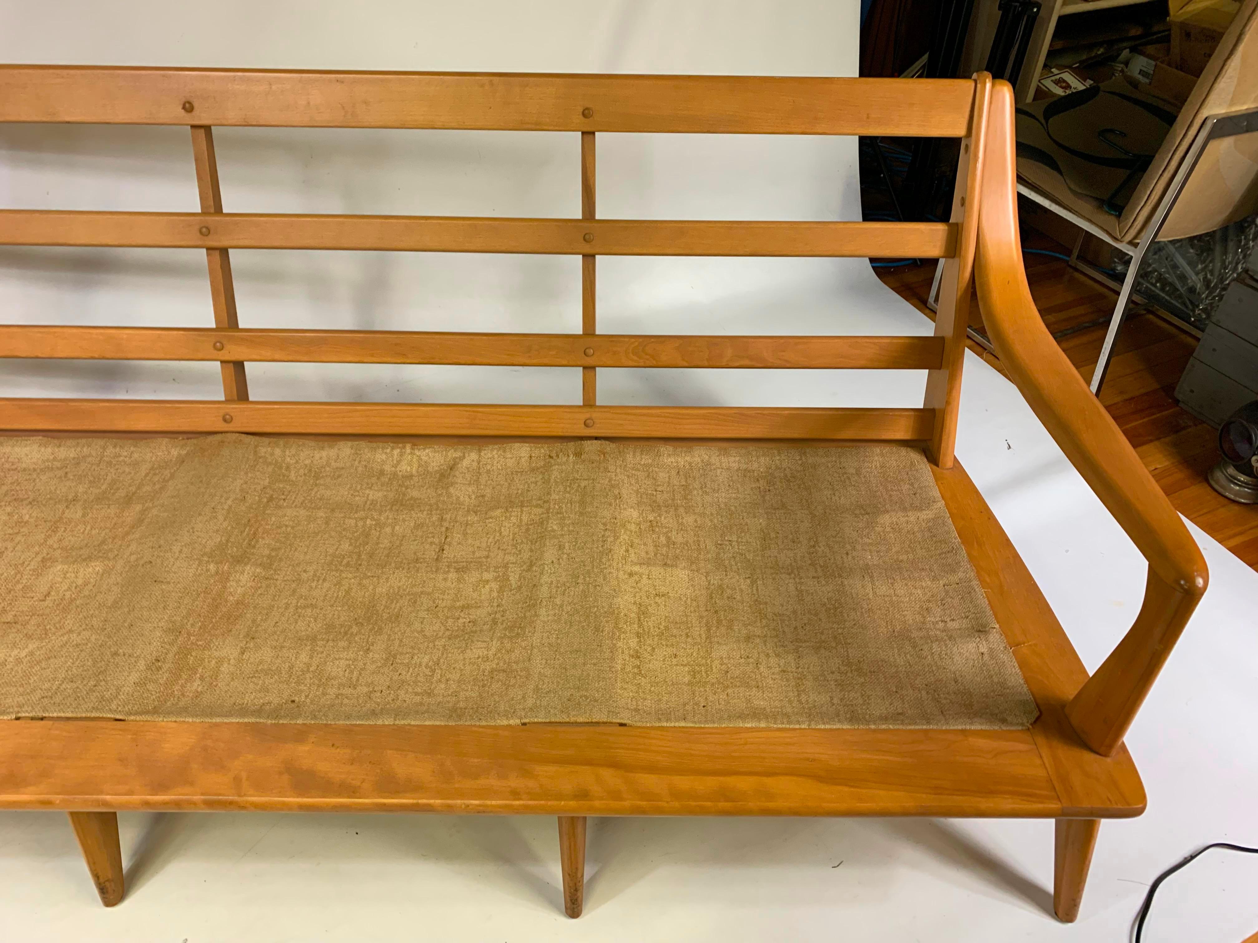 Mid-Century Modern 1950s Heywood Wakefield Aristocraft Champagne Couch