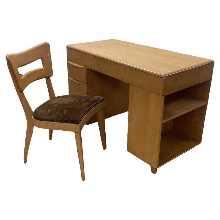 HeywoodWakefield fauteuil de bureau et chaise à champagne des années