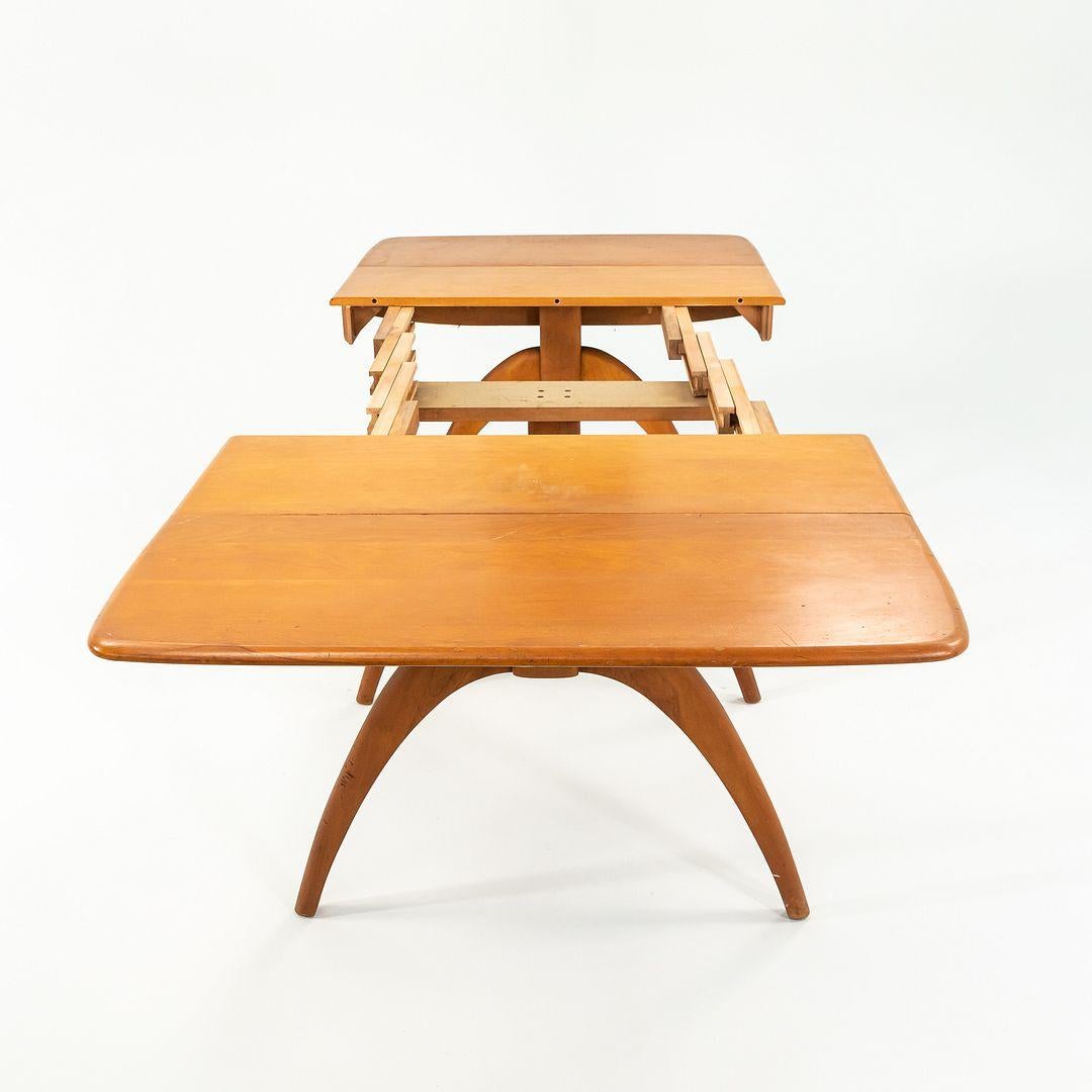 1950s Heywood Wakefield Drop-Leaf Butterfly Dining Table For Sale 1