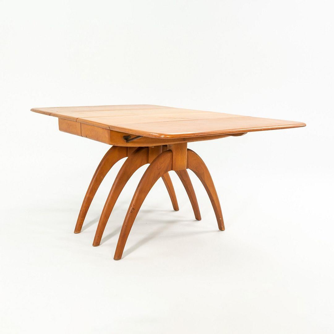 1950s Heywood Wakefield Drop-Leaf Butterfly Dining Table For Sale 2
