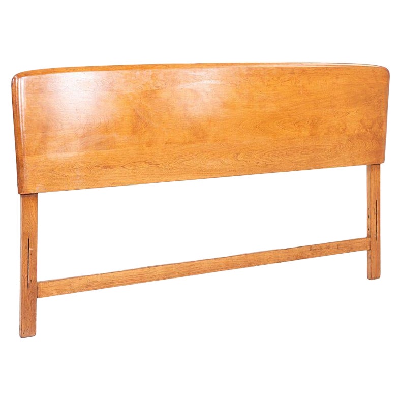 1950s Heywood Wakefield Full Size Headboard in Yellow Birch