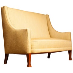 1950s High Back Sofa Couch, Denmark