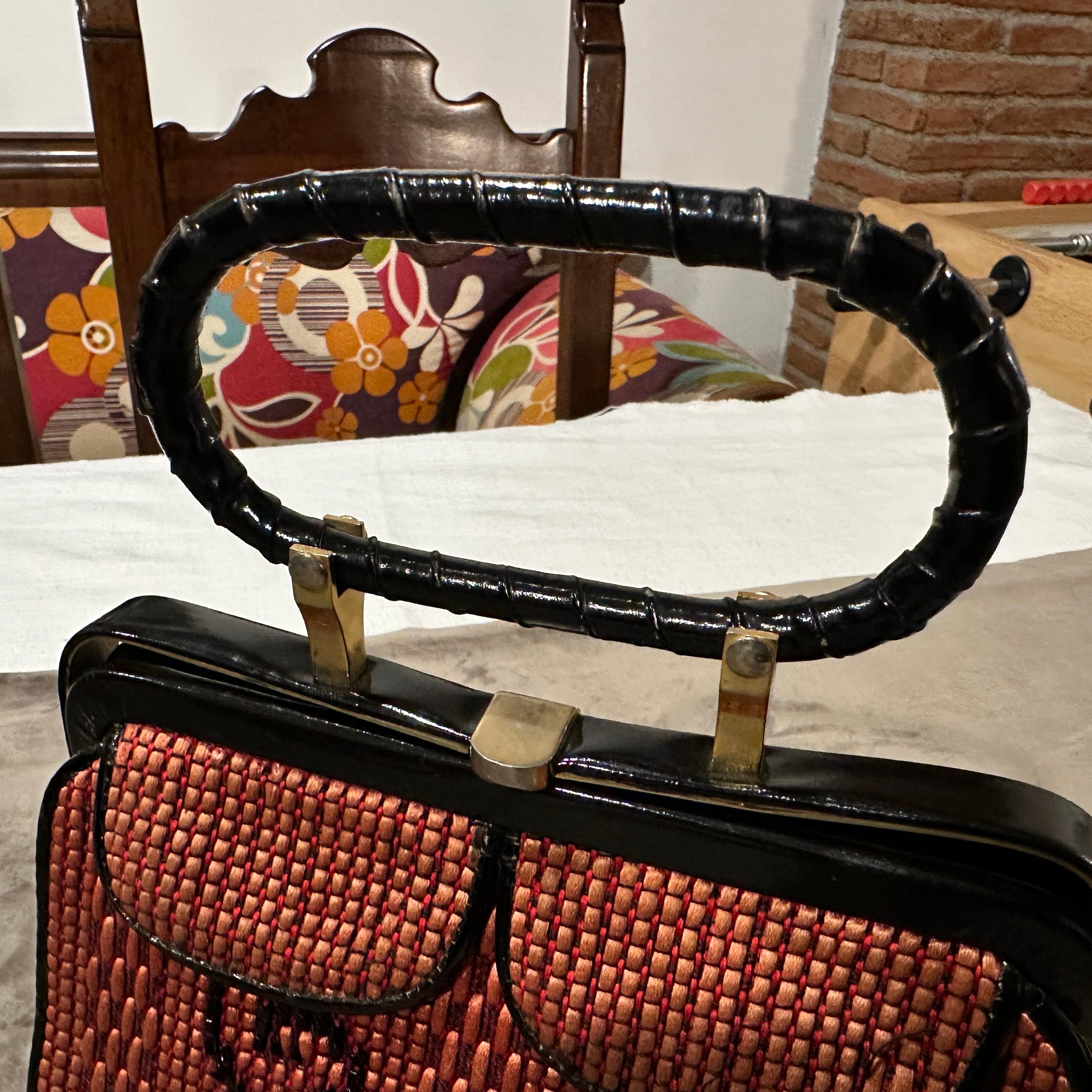 1950s High Quality Italian Top Handle Bag 9