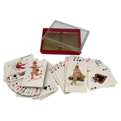 1950's Hilda Plus-Size Pin-Up Playing Cards Double Deck Brown & Bigelow Orig Box