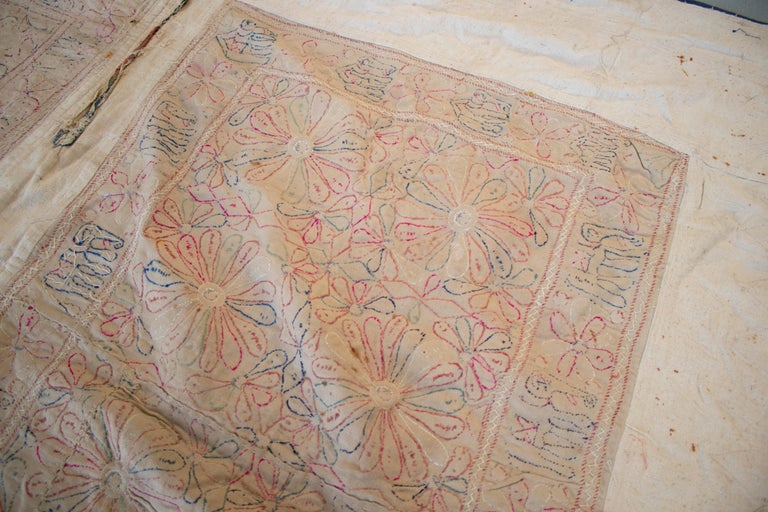 1950s Hindu Colonial Hand Sewn Tapestry with Vivid Colors at 1stDibs