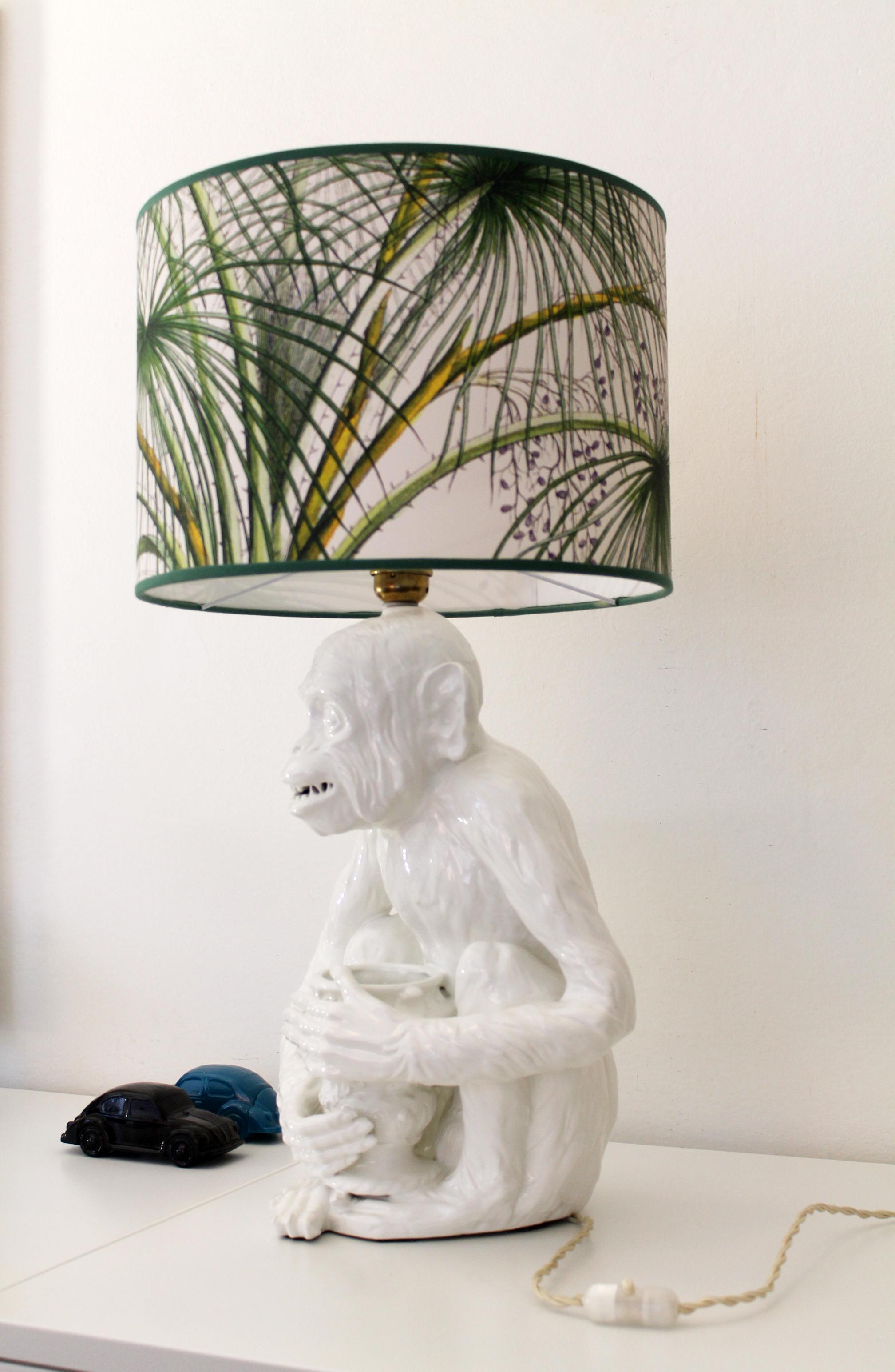 1950s Hollywood Regency Ceramic Monkey Table Lamp Mint Condition en vente 6