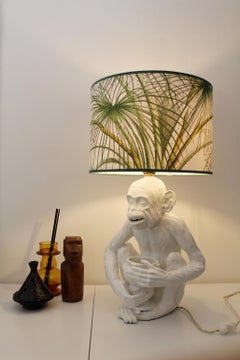 1950s Hollywood Regency Ceramic Monkey Table Lamp Mint Condition