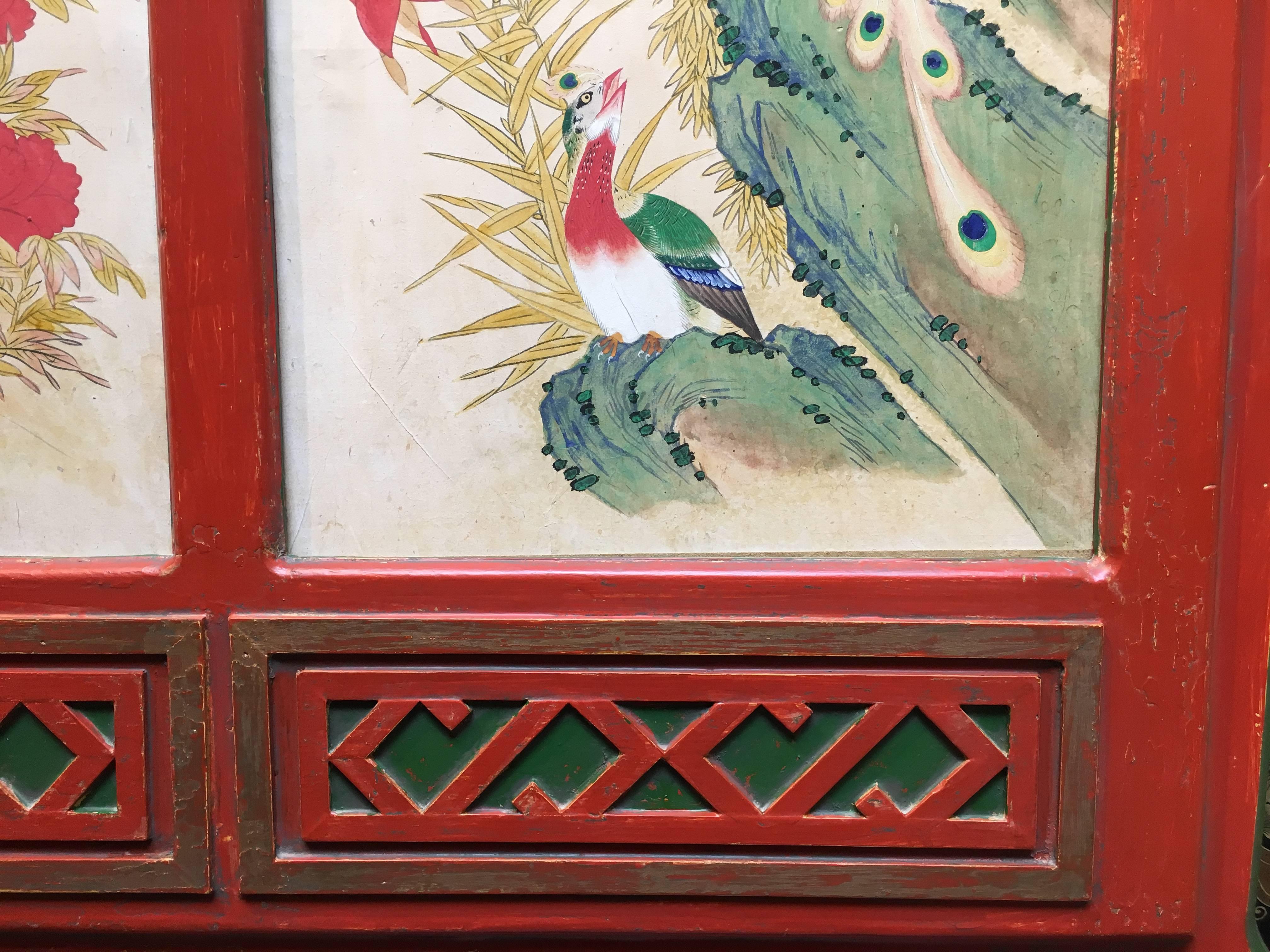 1950s Hollywood Regency Chinoiserie Framed Korean Painting In Fair Condition In Austin, TX