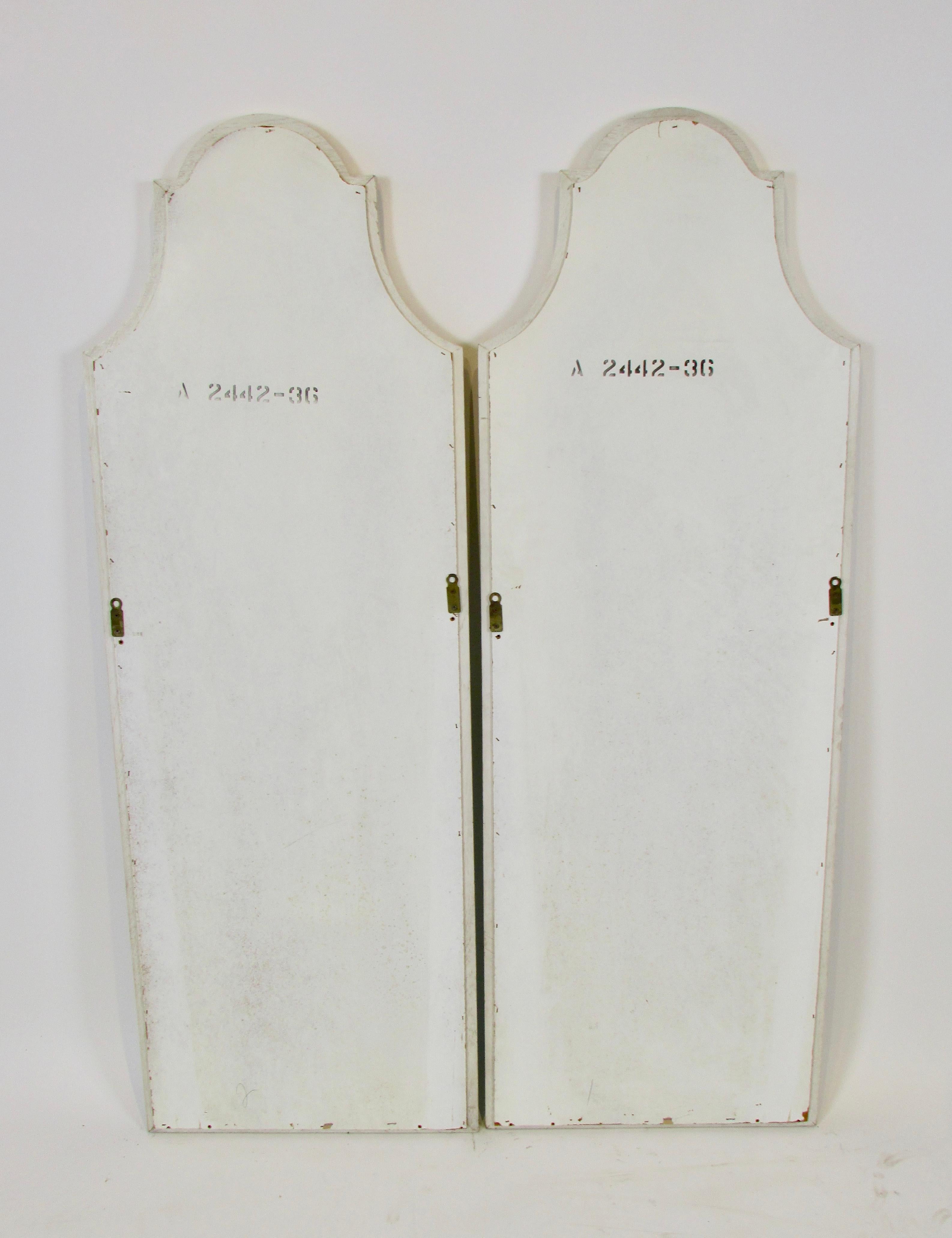 1950s Hollywood Regency Fretwork Style Mirror Pair For Sale 7
